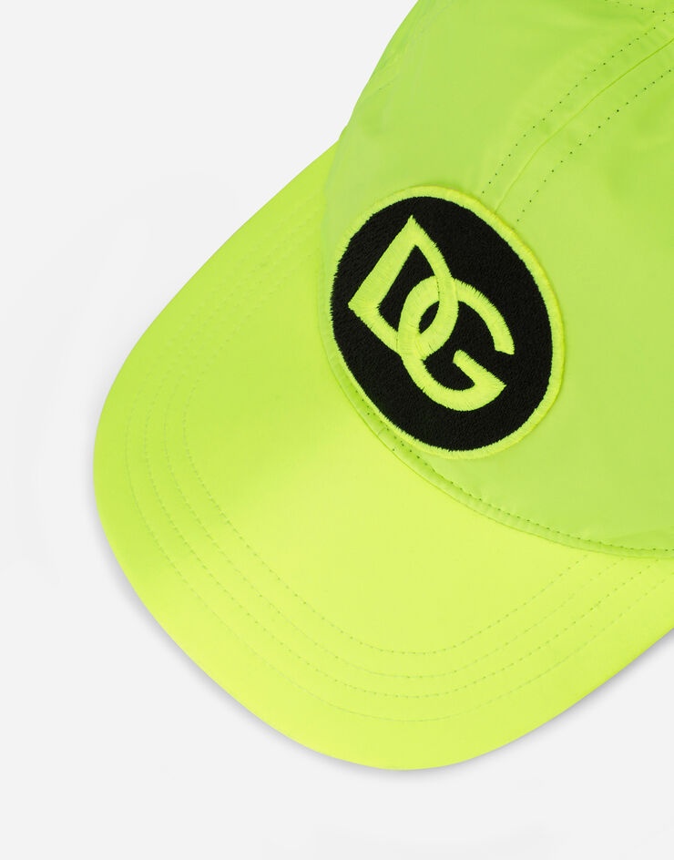 Neon nylon baseball cap with patch - 3