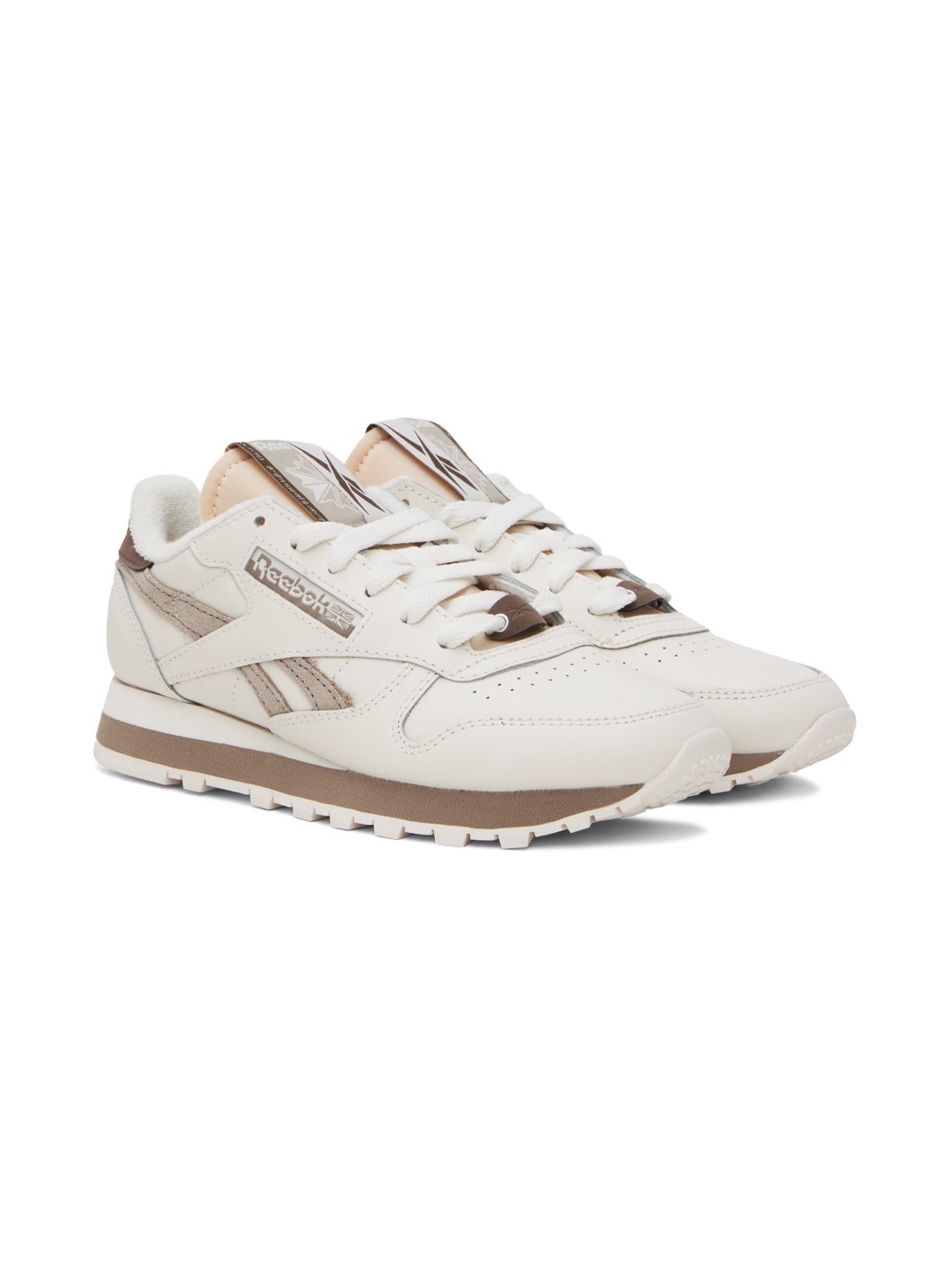 White & Taupe Classic Leather 1983 Sneakers - 4