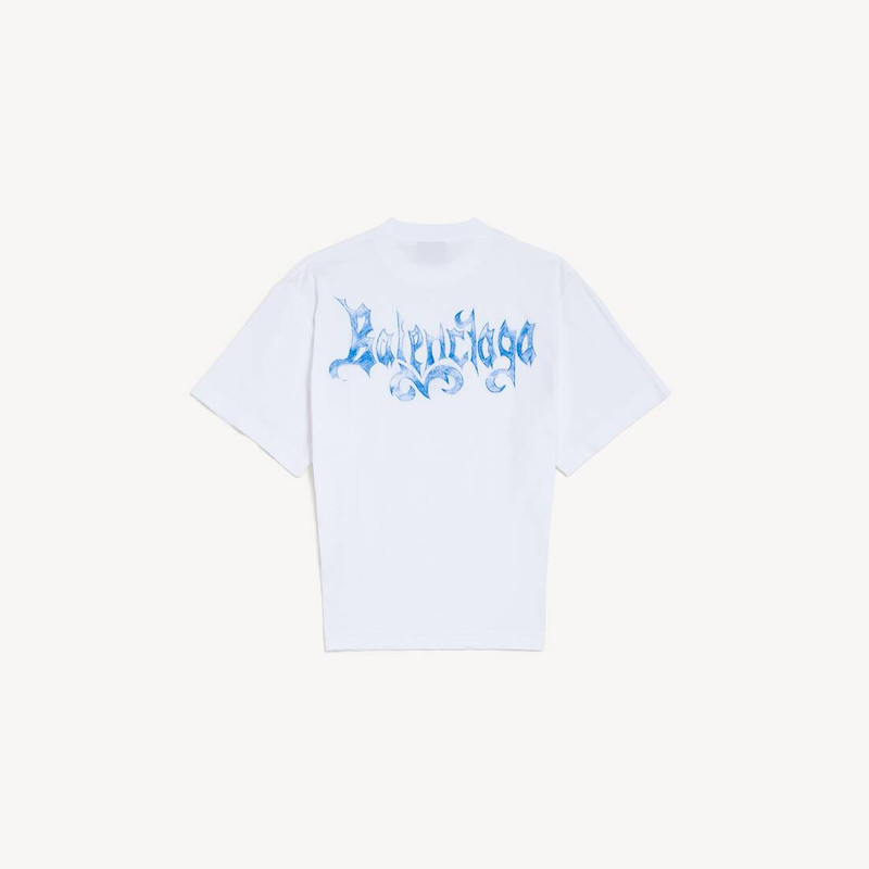 BALENCIAGA Women's Sketchy Short Sleeve Top in White outlook