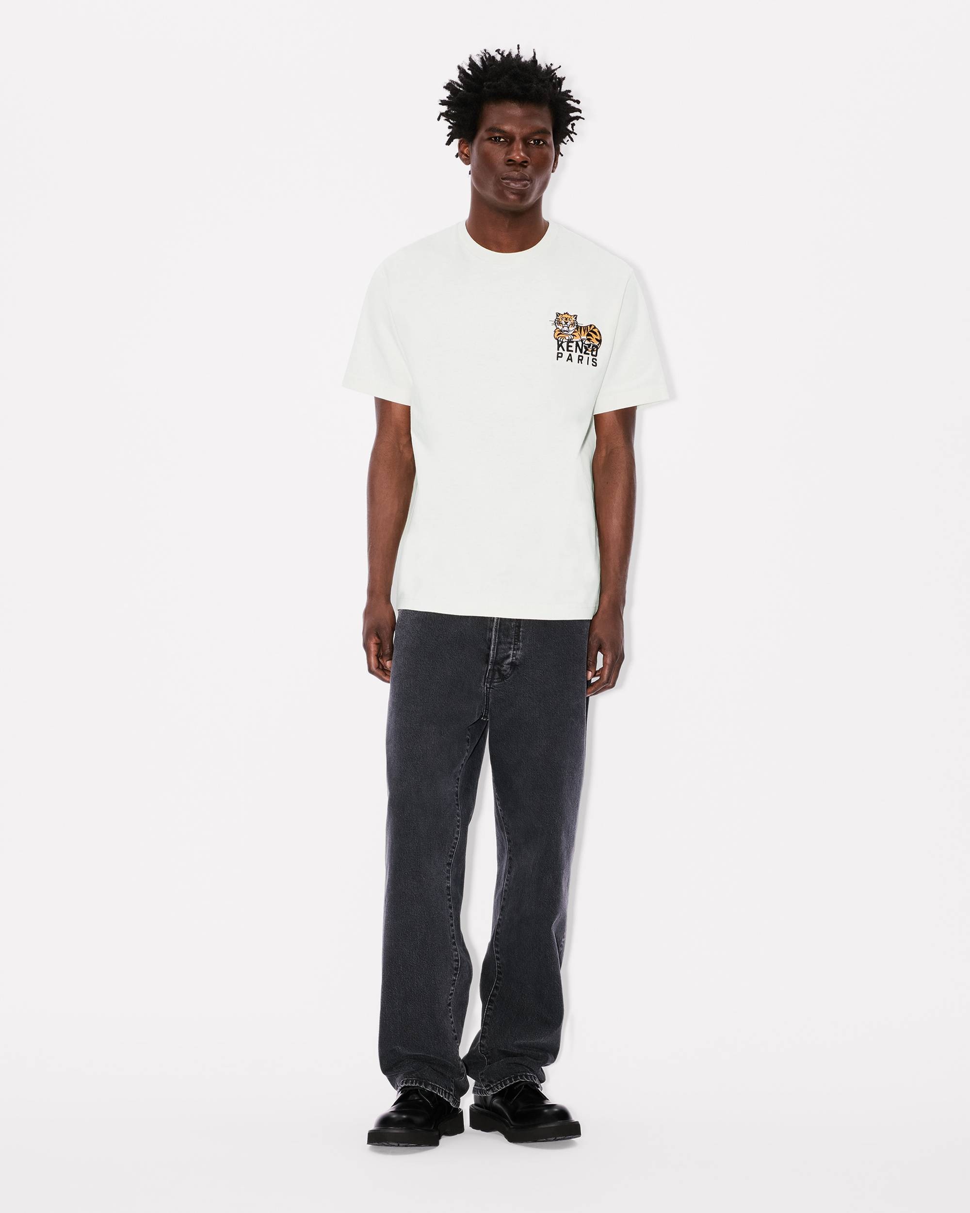 'KENZO Happy Tiger' embroidered T-shirt in cotton - 5