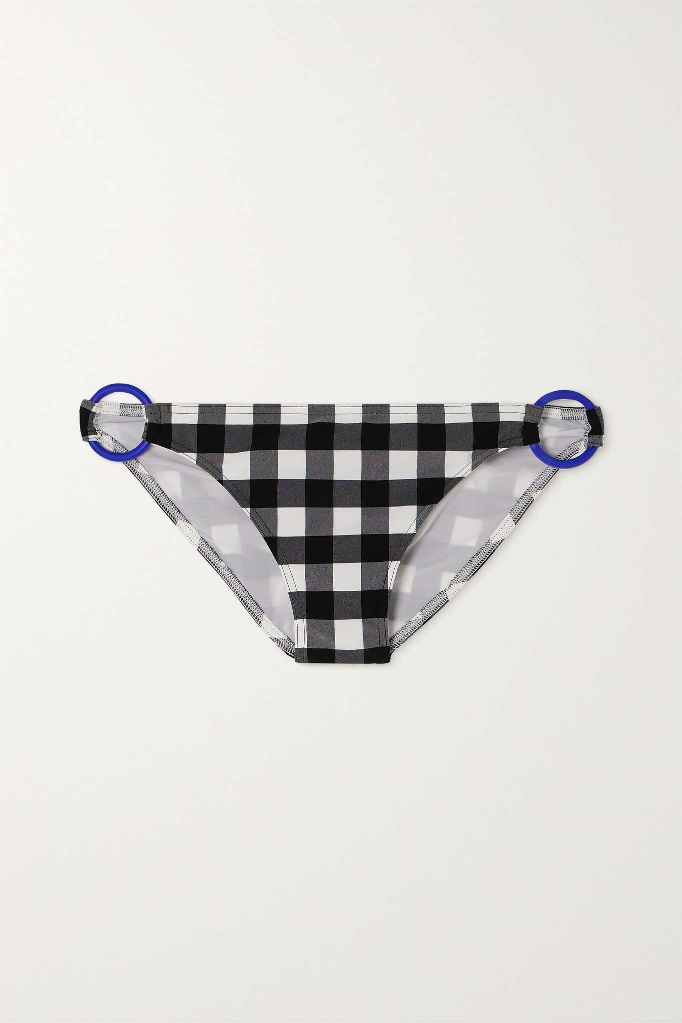 Memphis Folie embellished gingham bikini briefs - 1