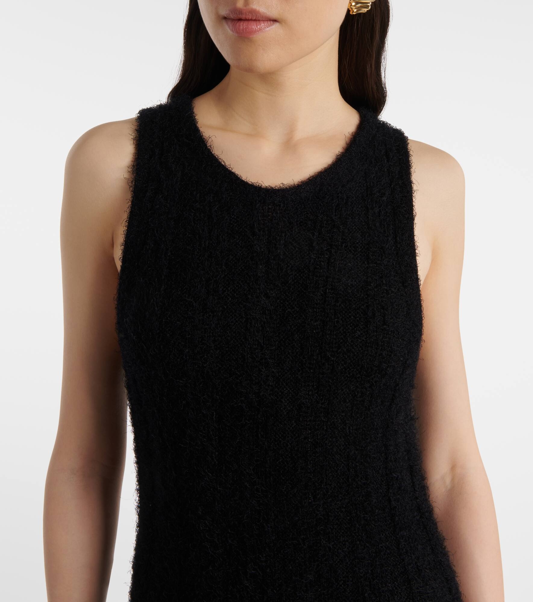 Fiore silk and cashmere maxi dress - 4