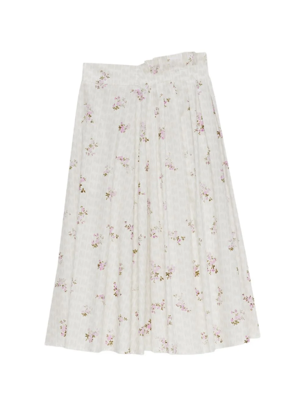 floral-print midi pleated skirt - 1