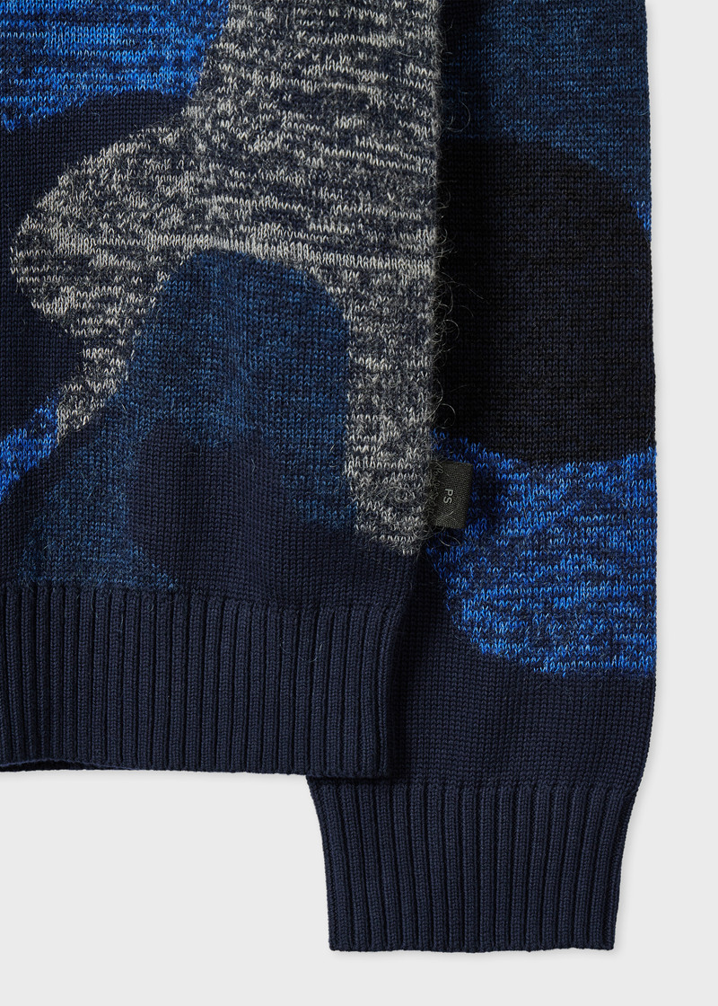 Paul Smith Navy Cotton-Mohair Floral Sweater outlook