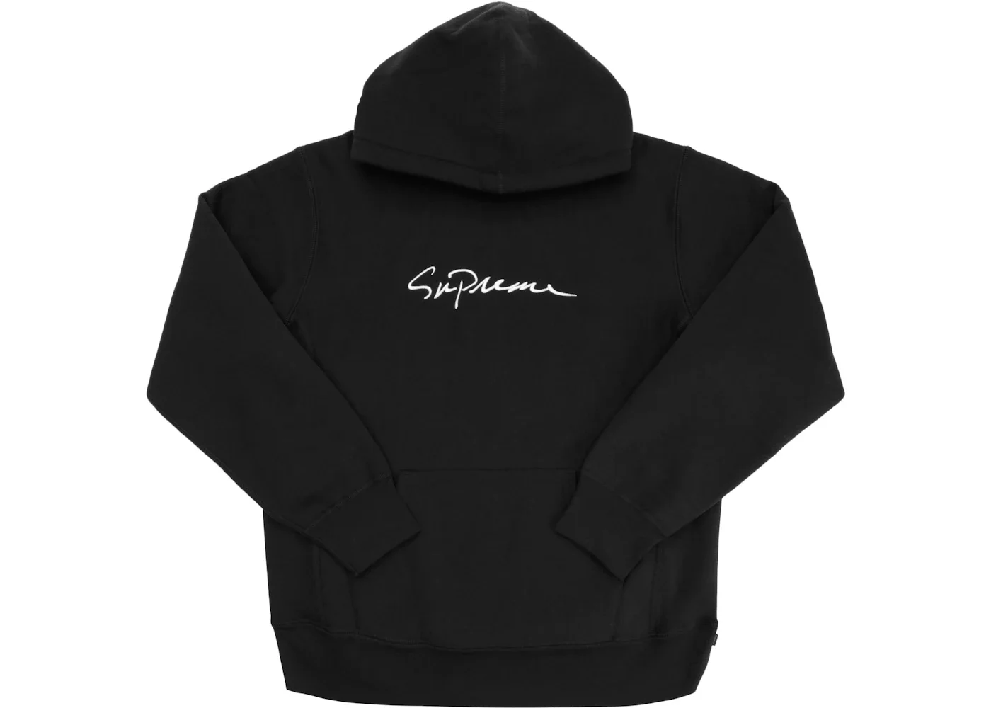 Supreme Classic Script Hooded Sweatshirt Black - 1
