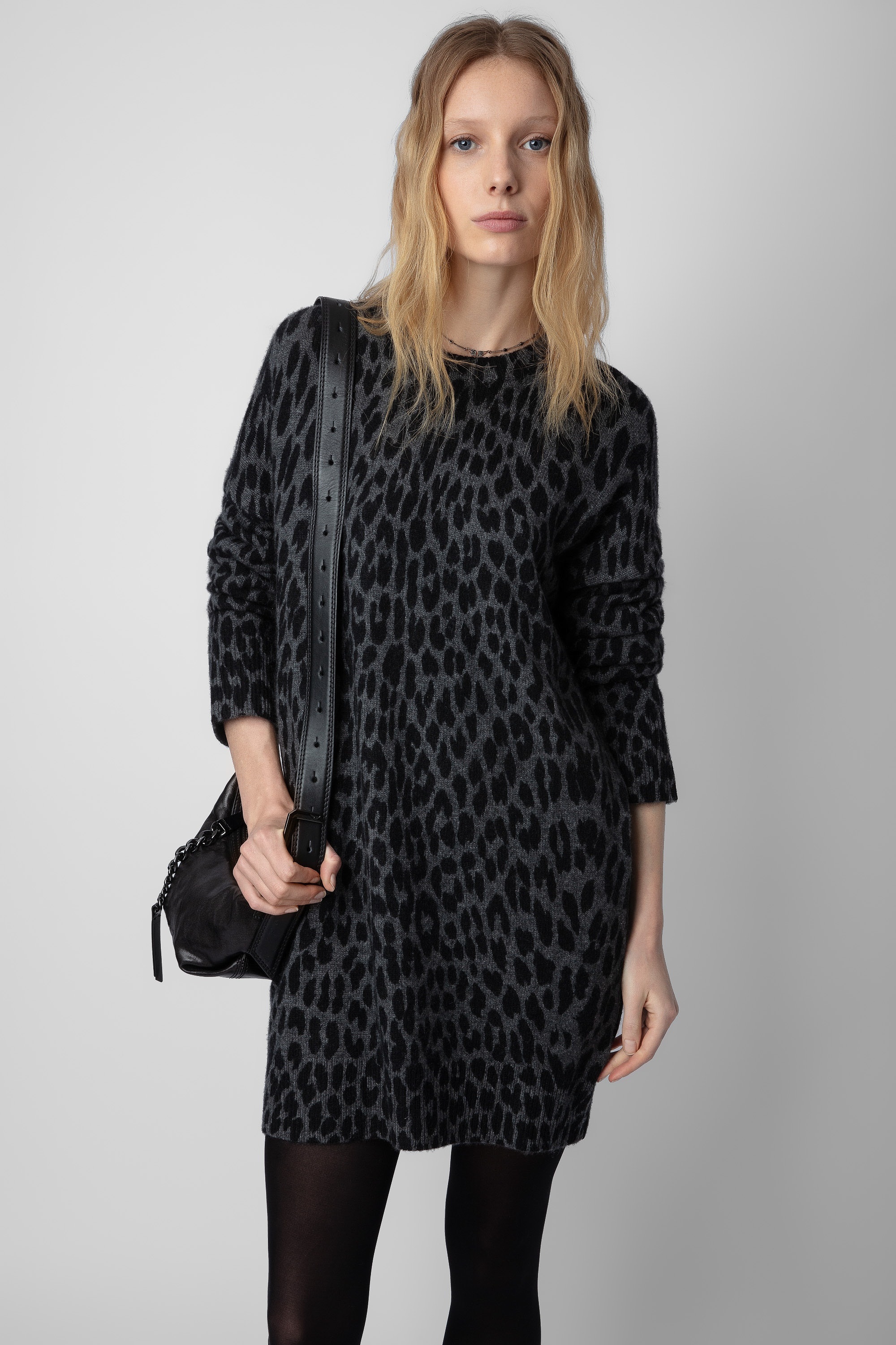 Malia Leopard Cashmere Dress - 3