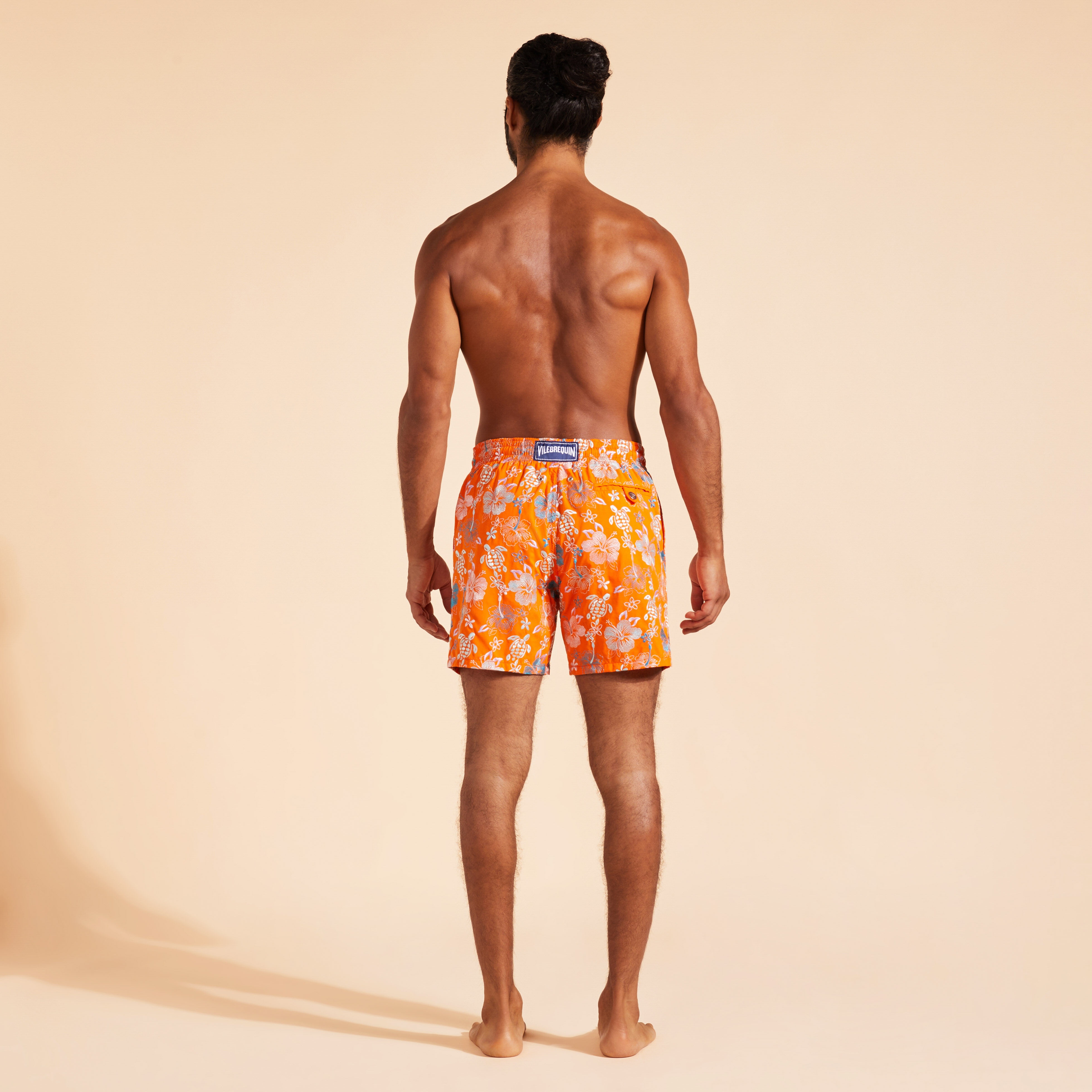 Men Swim Trunks Embroidered Tropical Turtles - Limited Edition - 4