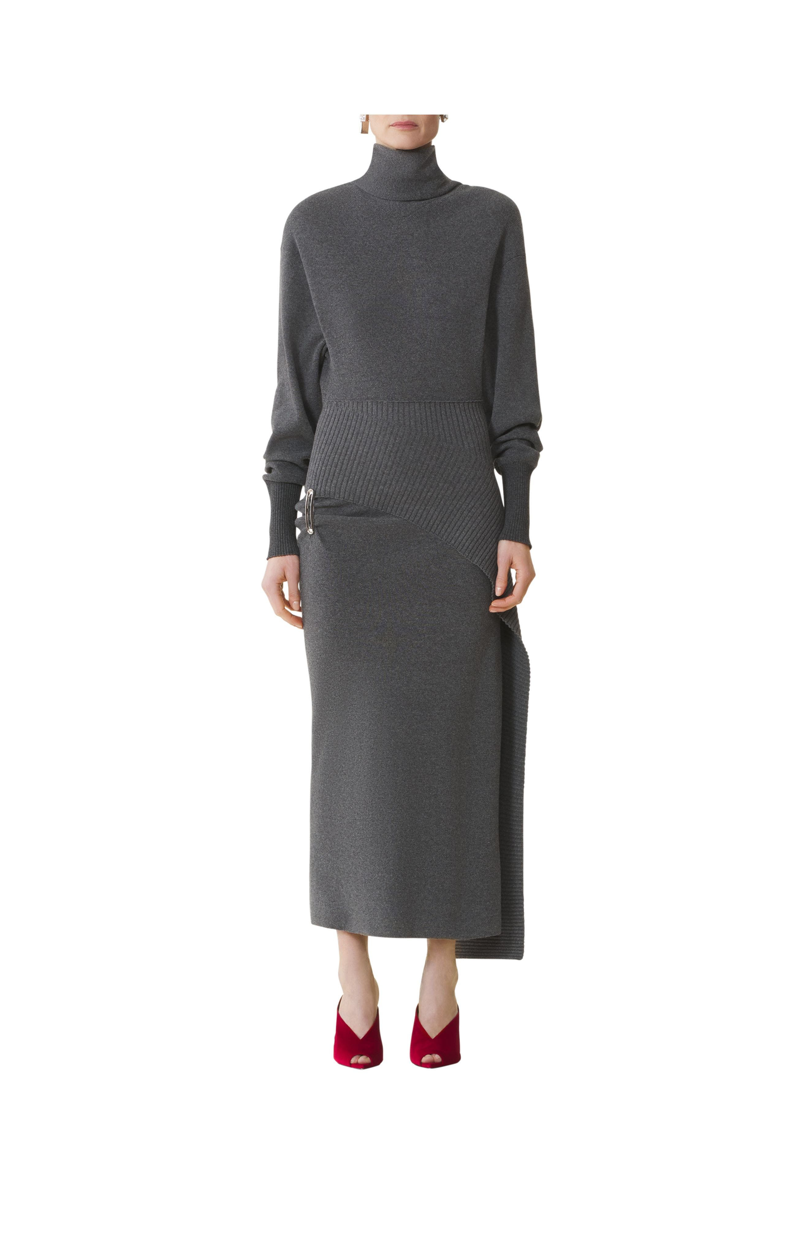 Lanvin Wool And Cashmere Midi Dress in Dove at Nordstrom - 2