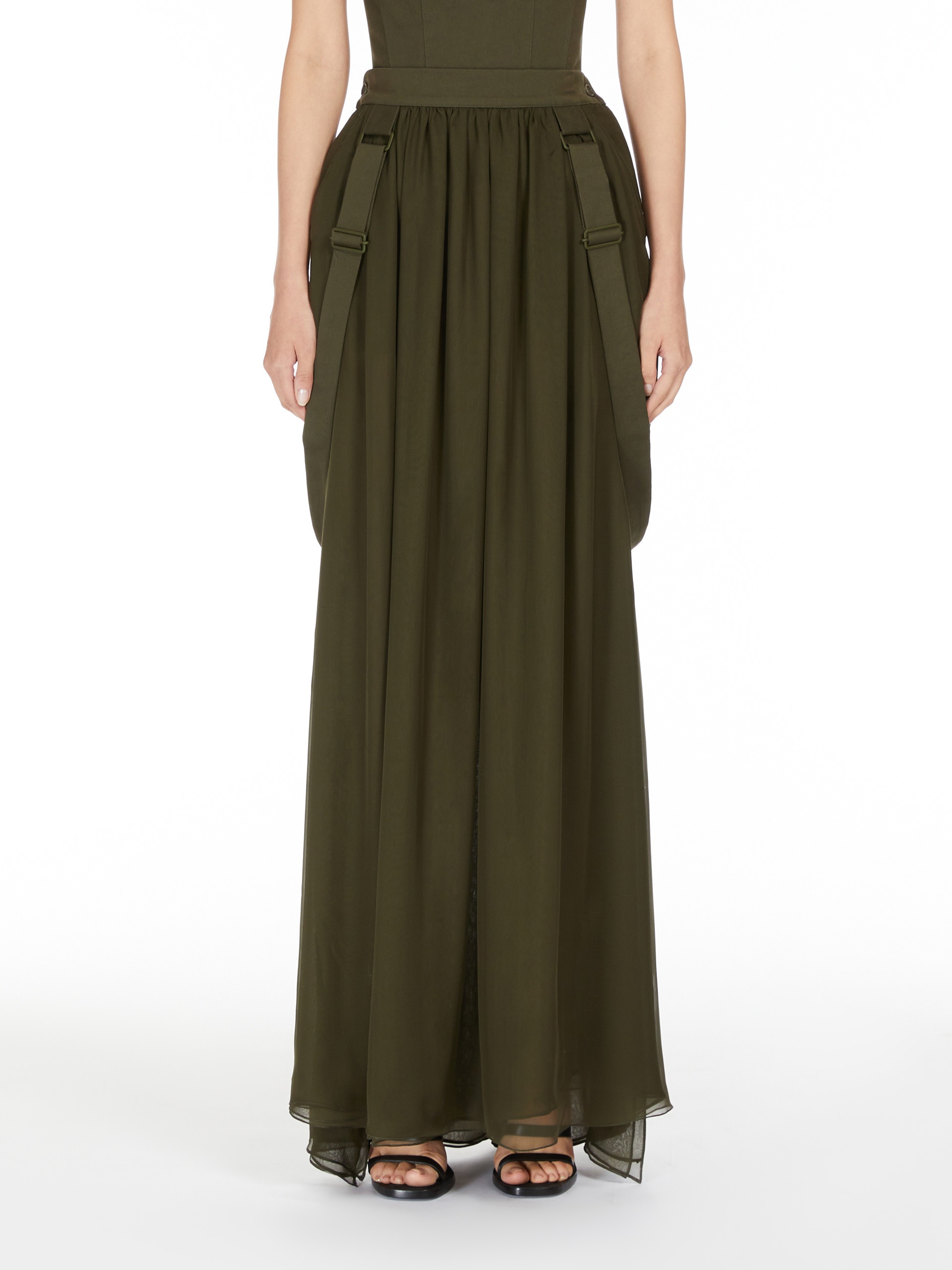 JEDY Long skirt in silk chiffon - 3