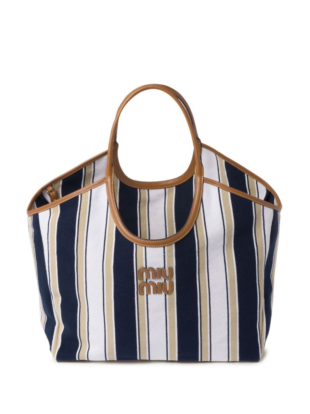 IVY striped tote bag - 1