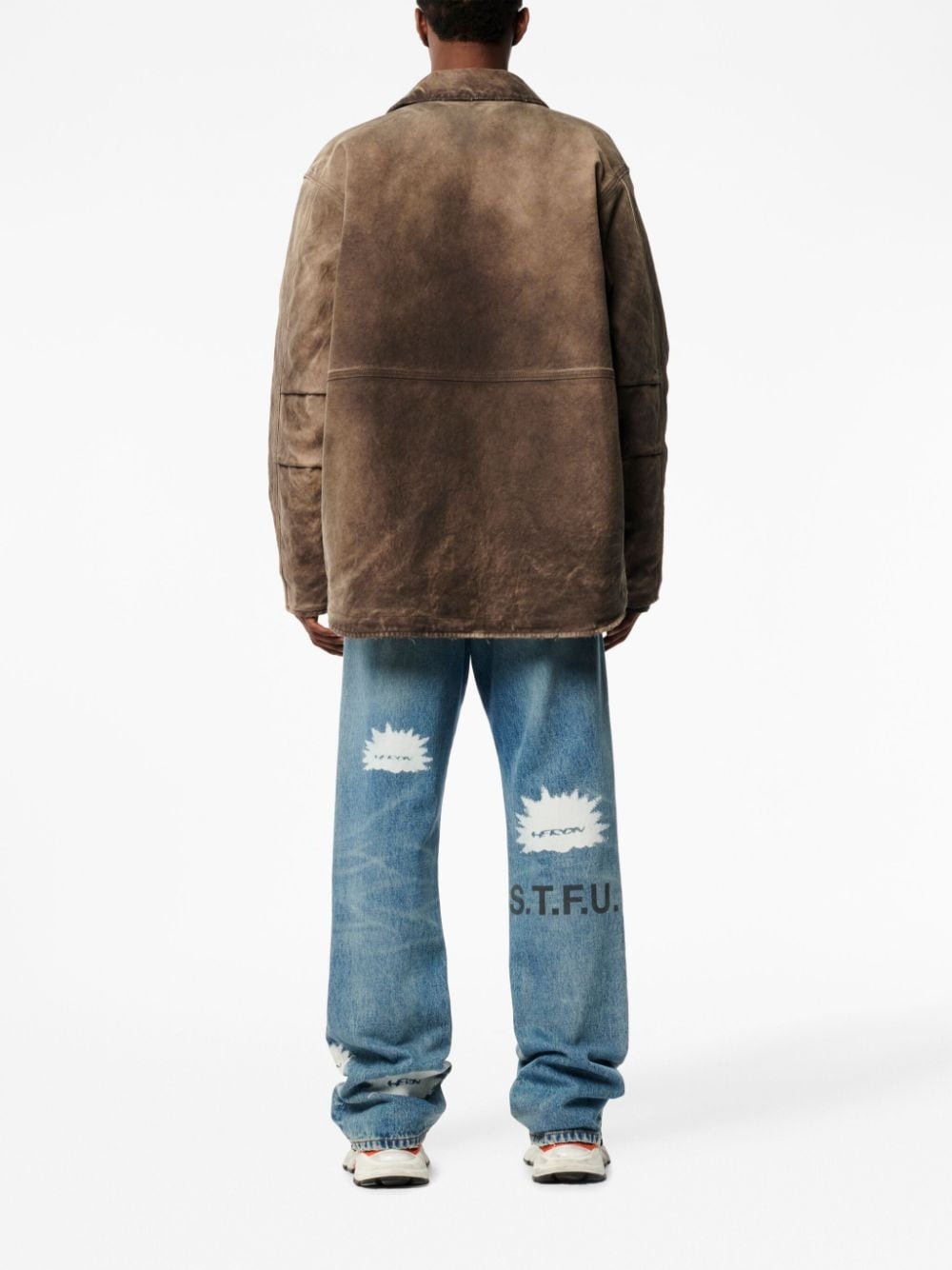 logo-patch cotton jacket - 4