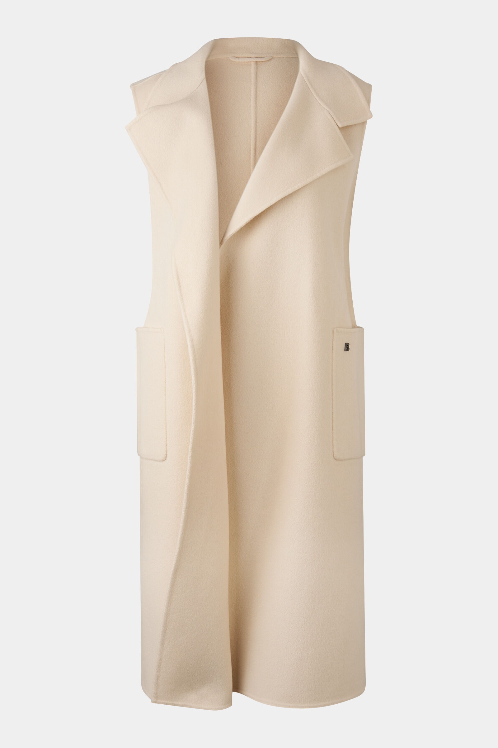 Double-face wool vest Megan in Cream - 7