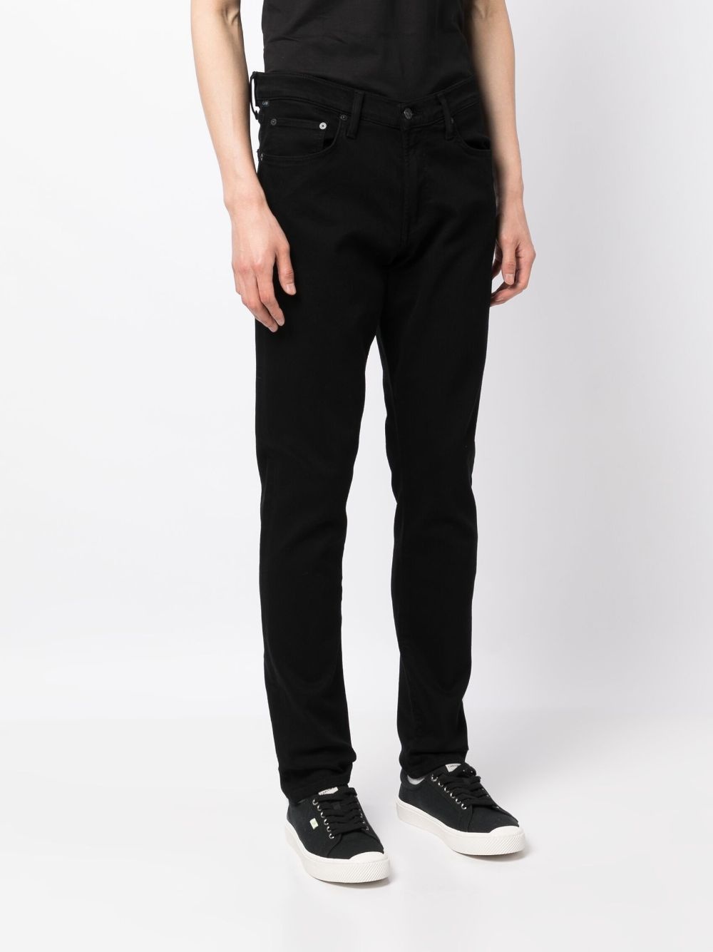 logo-patch slim-cut jeans - 3