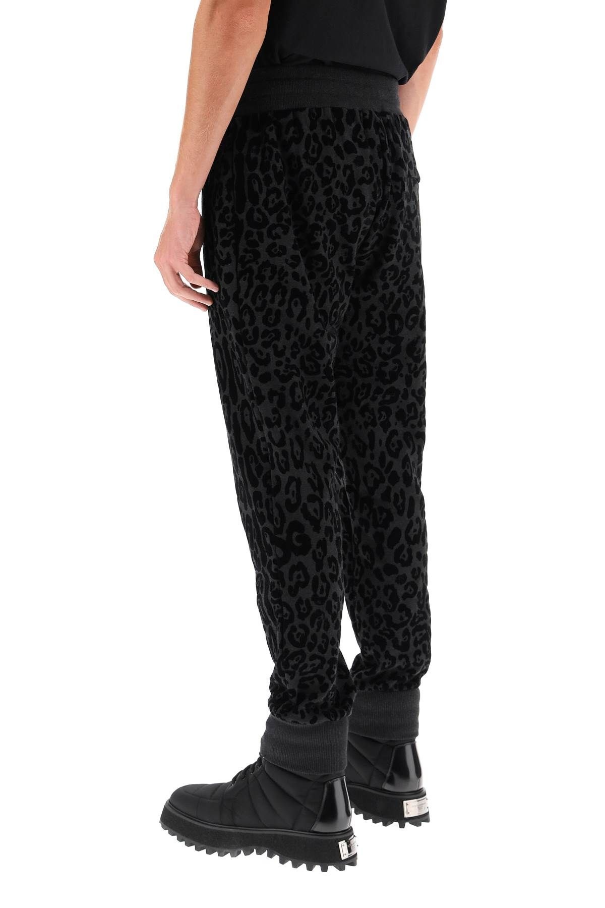 FLOCKED LEOPARD JOGGERS - 4