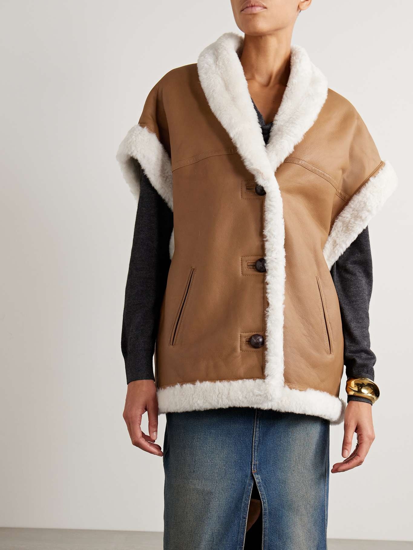 Medilia shearling vest - 3