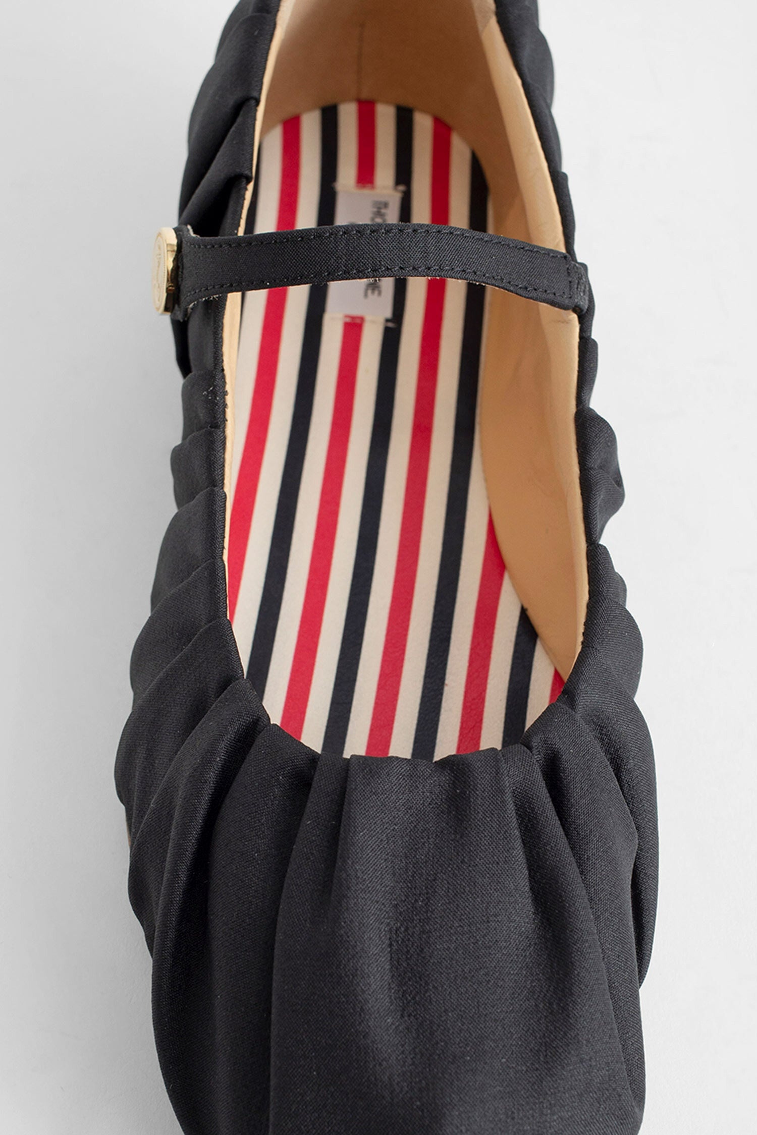 THOM BROWNE WOMAN BLACK FLATS - 5