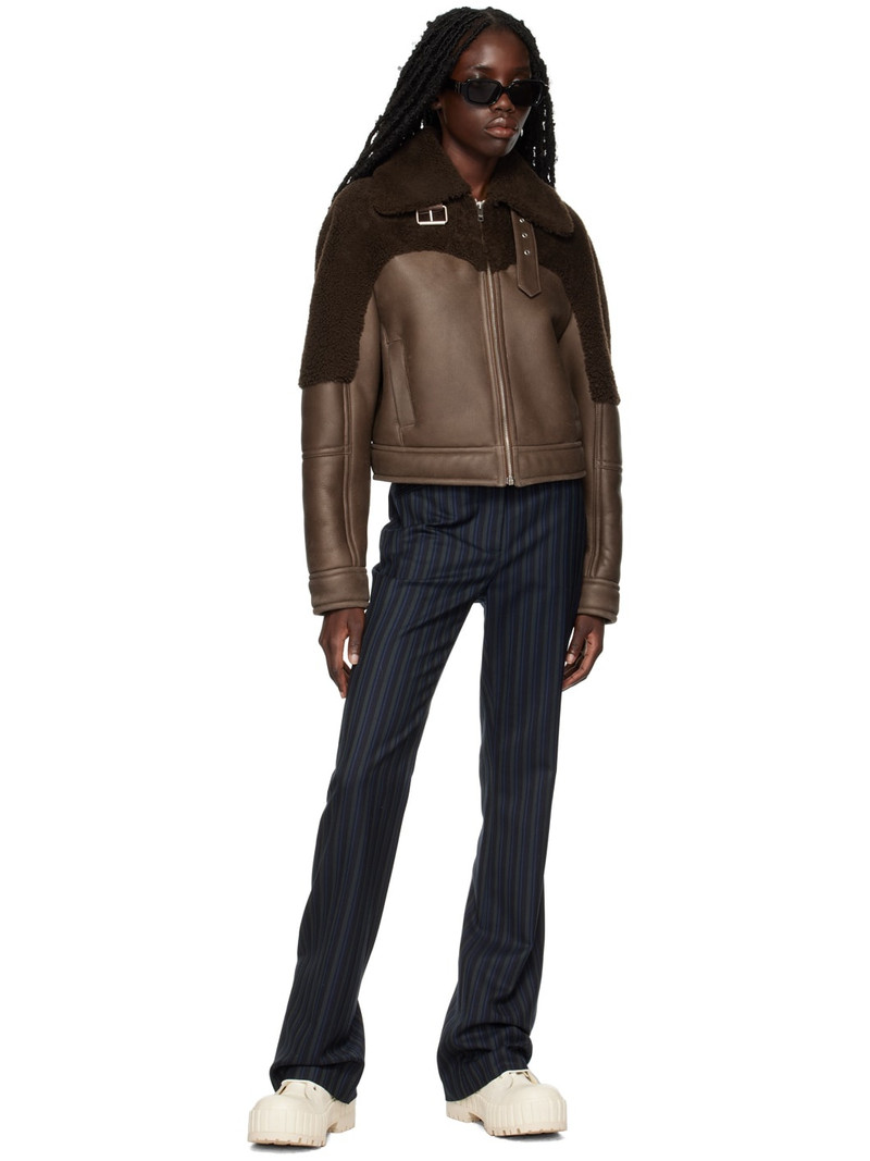 Ambush Brown Buckle Shearling Jacket outlook