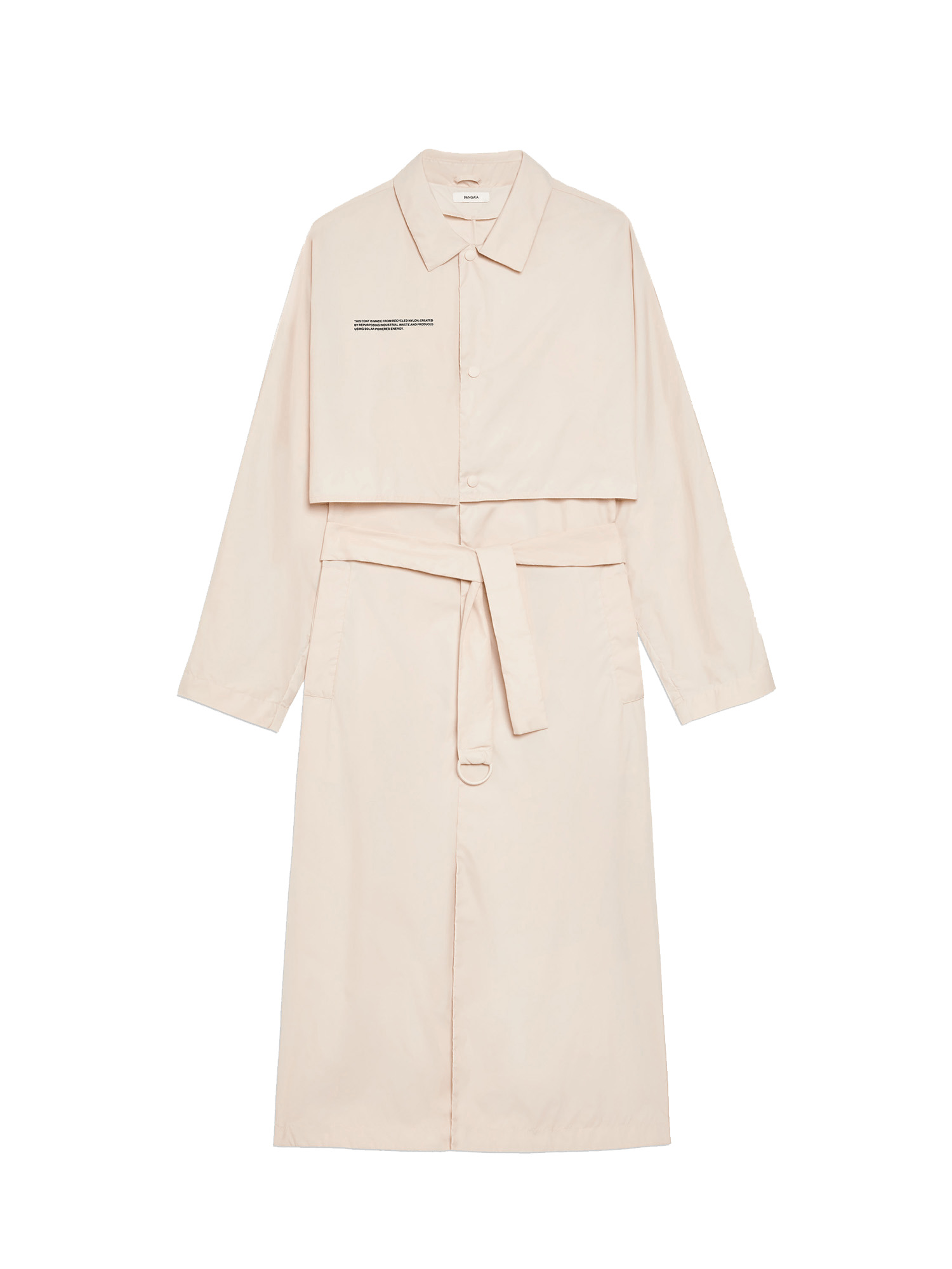 Womens Recycled Nylon Trench Coat - Sand - 1