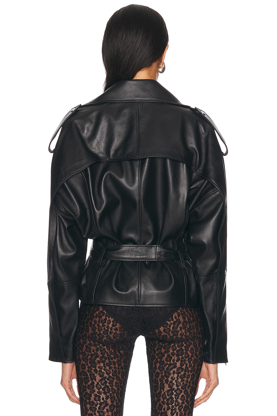 Leather Biker Jacket - 3