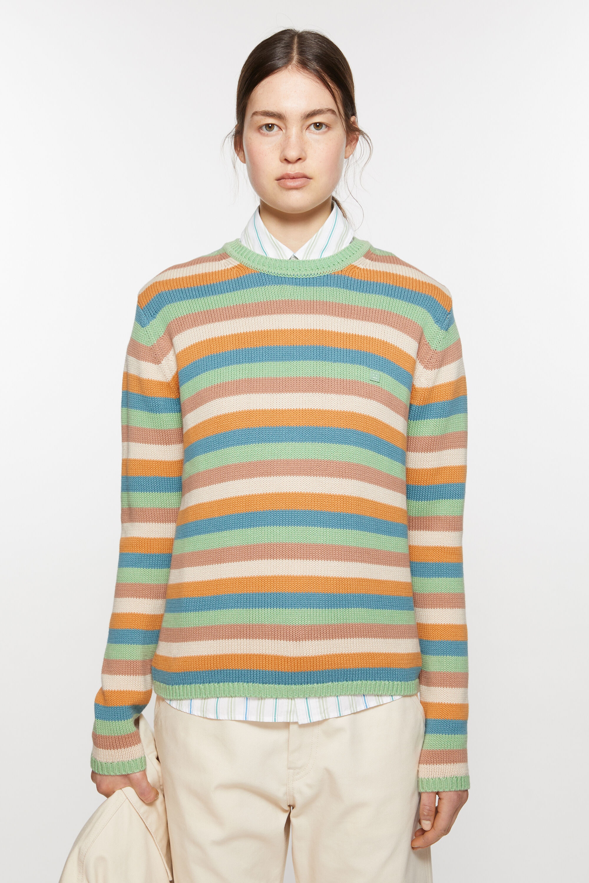 Crew neck sweater - Mint green/multi - 2