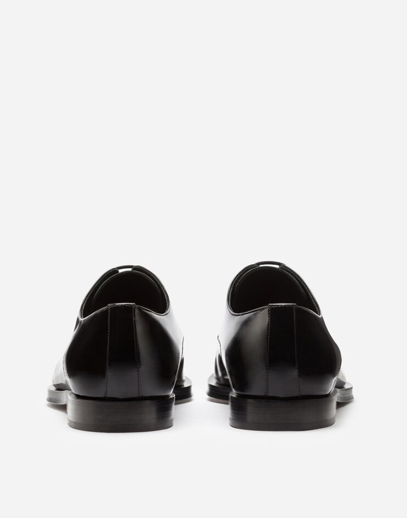 Polished calfskin derby with bows 3