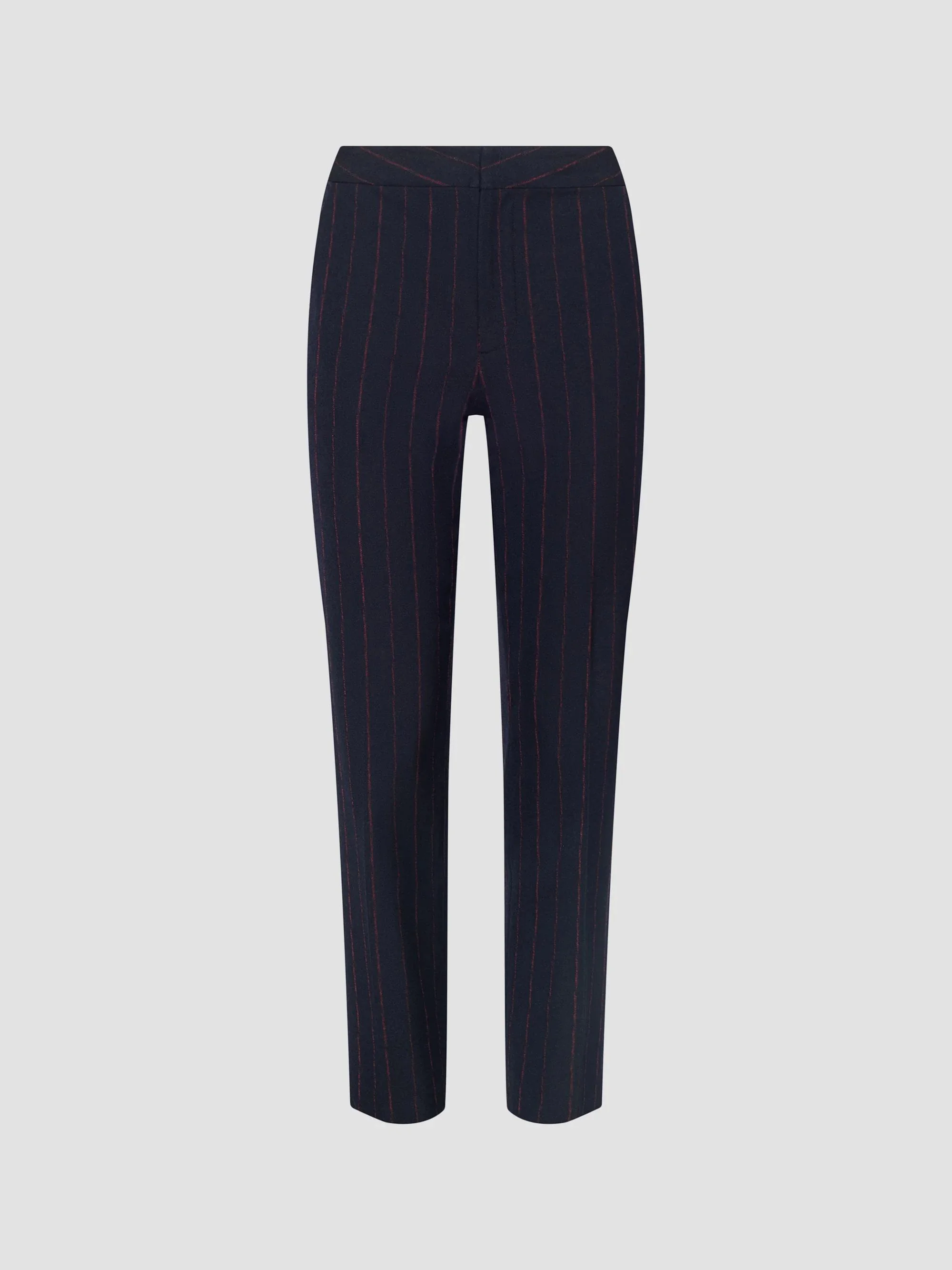 Women's Rebel Pinstriped Trousers - Black - 1
