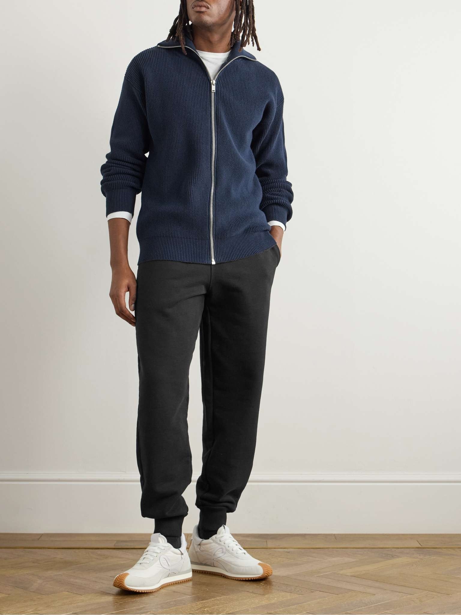 Tapered Logo-Embroidered Organic Cotton-Jersey Sweatpants - 2