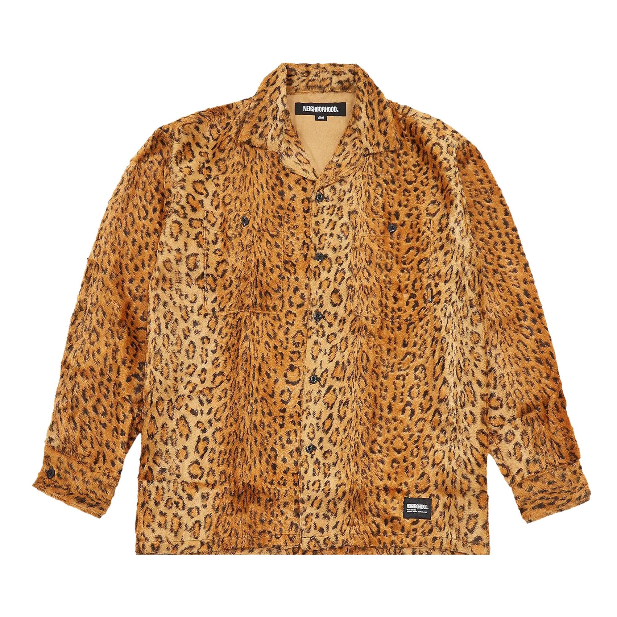 Neighborhood Leopard Fur Long-Sleeve Shirt 'Orange' - 1