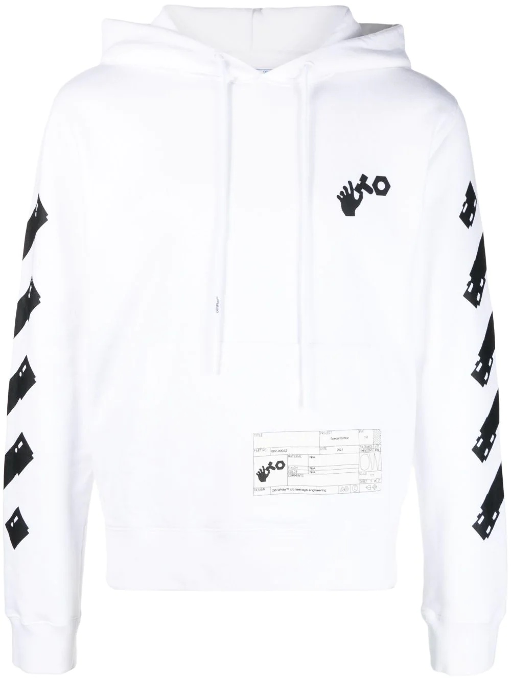 x teenage engineering logo-patch cotton hoodie - 1