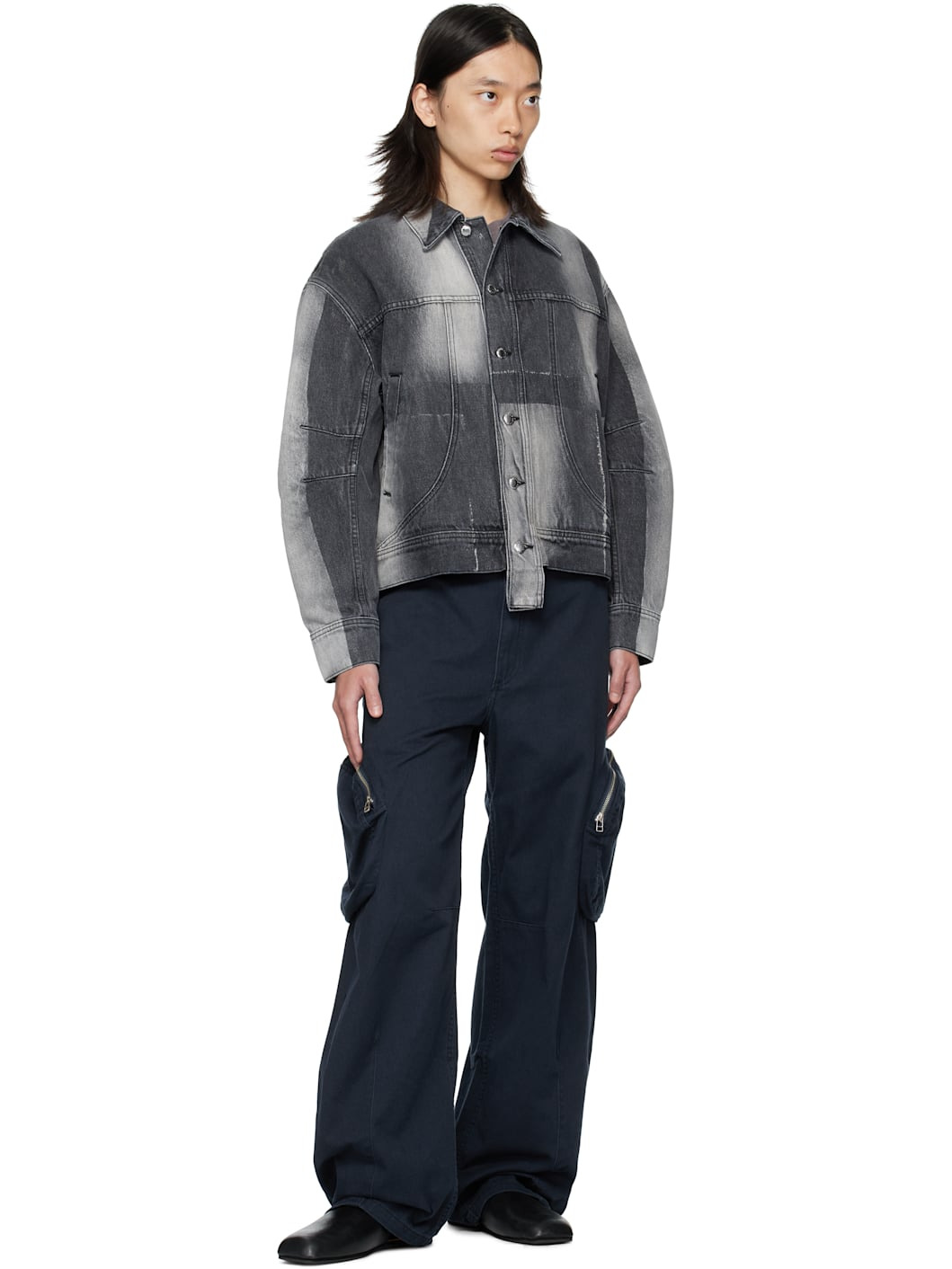 Gray 'El Jacket Redux' Denim Jacket - 4