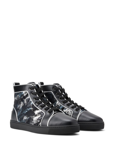 Christian Louboutin graphic-print leather boots outlook
