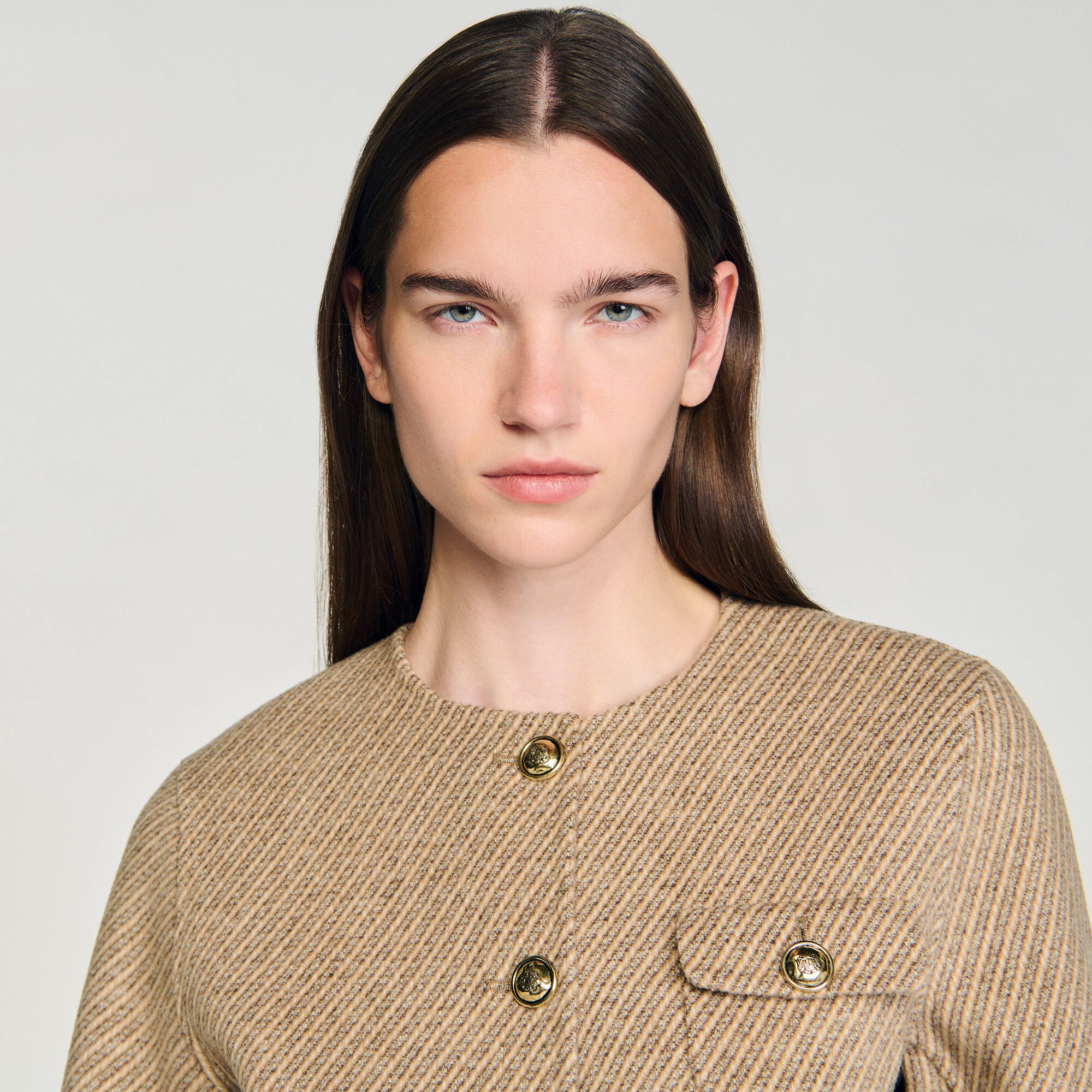 CROPPED BUTTON-DOWN JACKET - 3