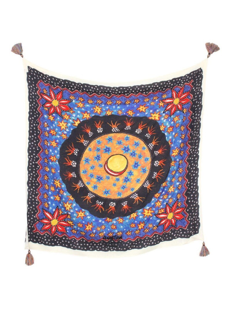 star-print embroidered scarf 1