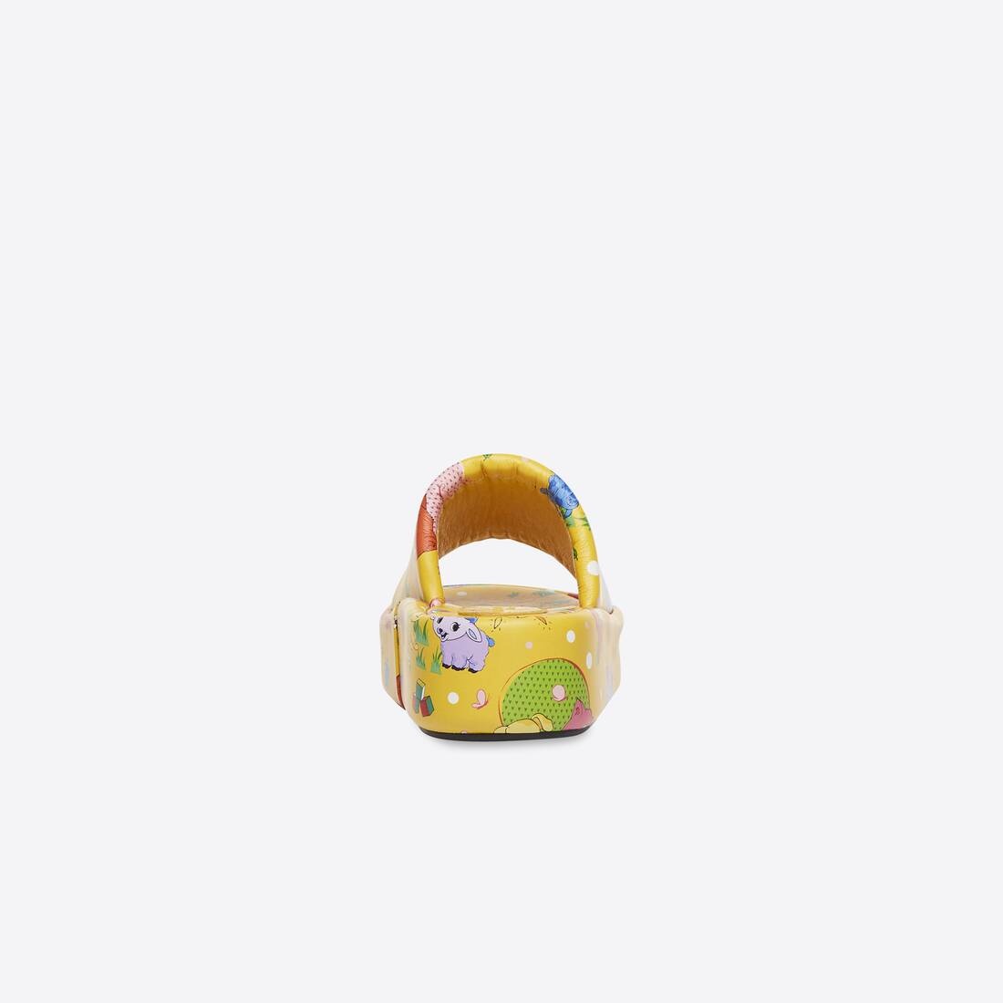 Women's Puppies And Friends Print Rise Platform Sandal in Yellow - 2