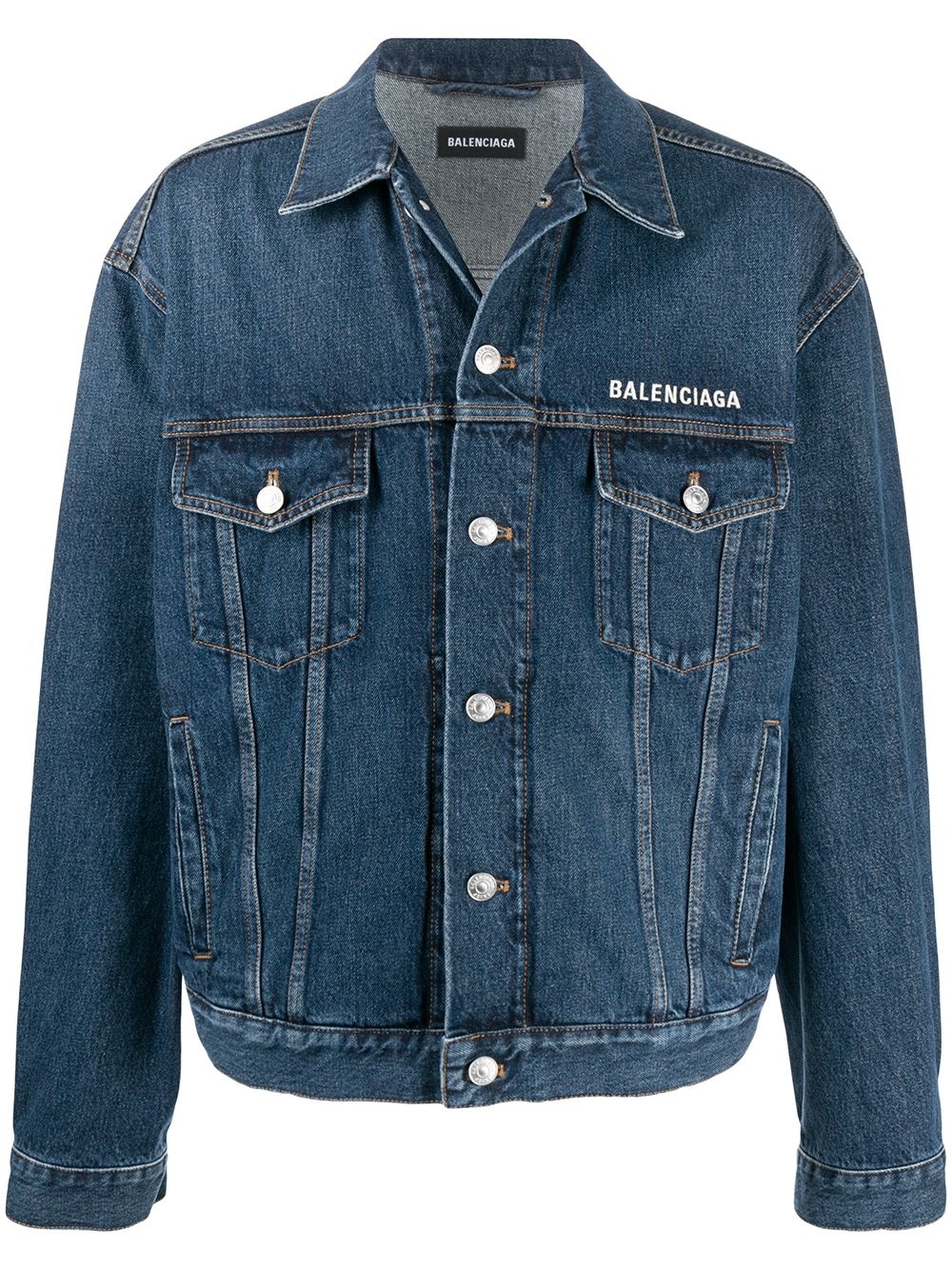 large fit denim jacket - 1