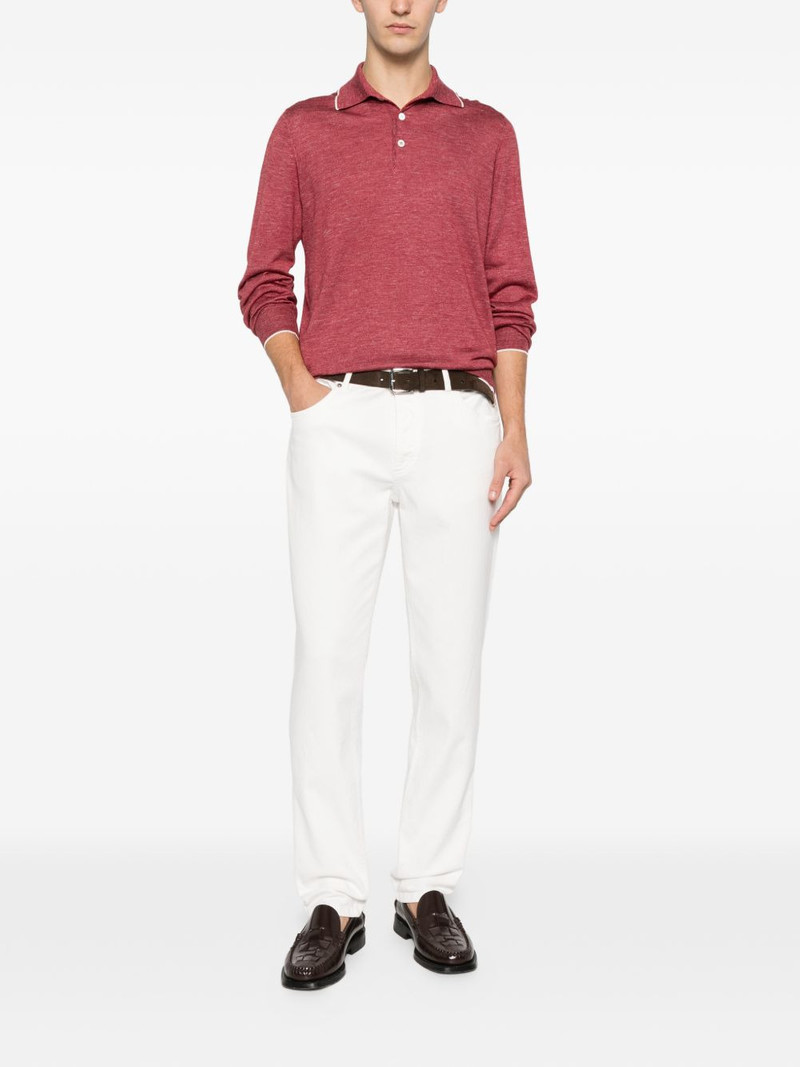 Brunello Cucinelli trim-detail polo shirt outlook