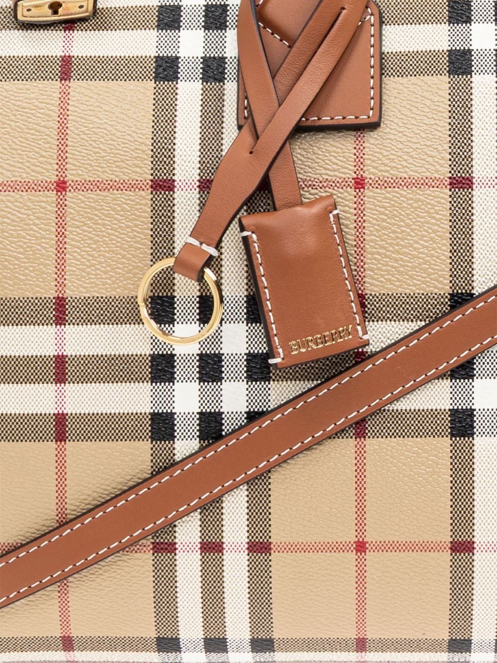 medium Check satchel bag - 6