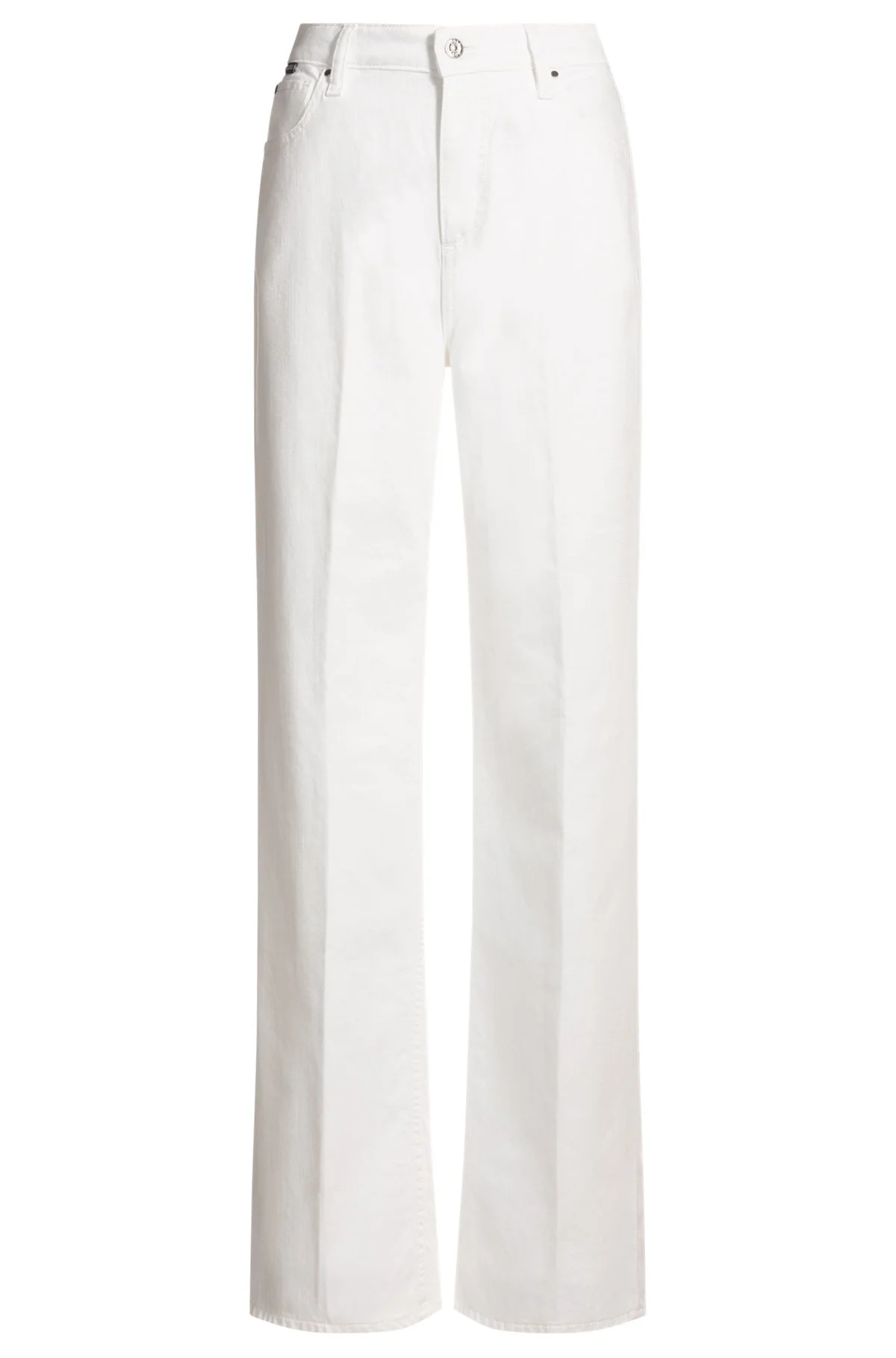 RELAXED-FIT JEANS IN WHITE EGYPTIAN-COTTON DENIM - 1