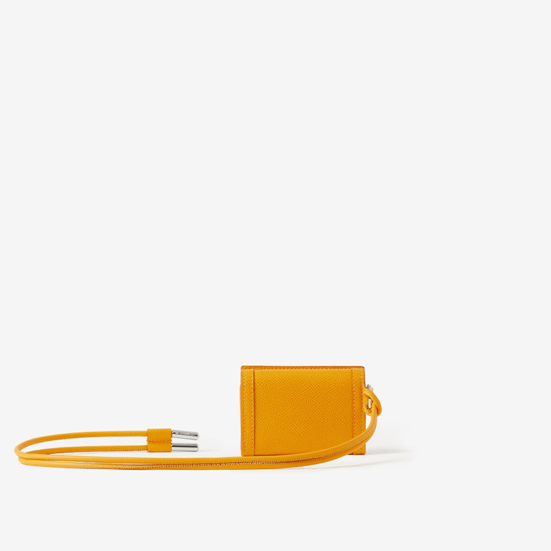 Grainy Leather TB Card Case Lanyard 3