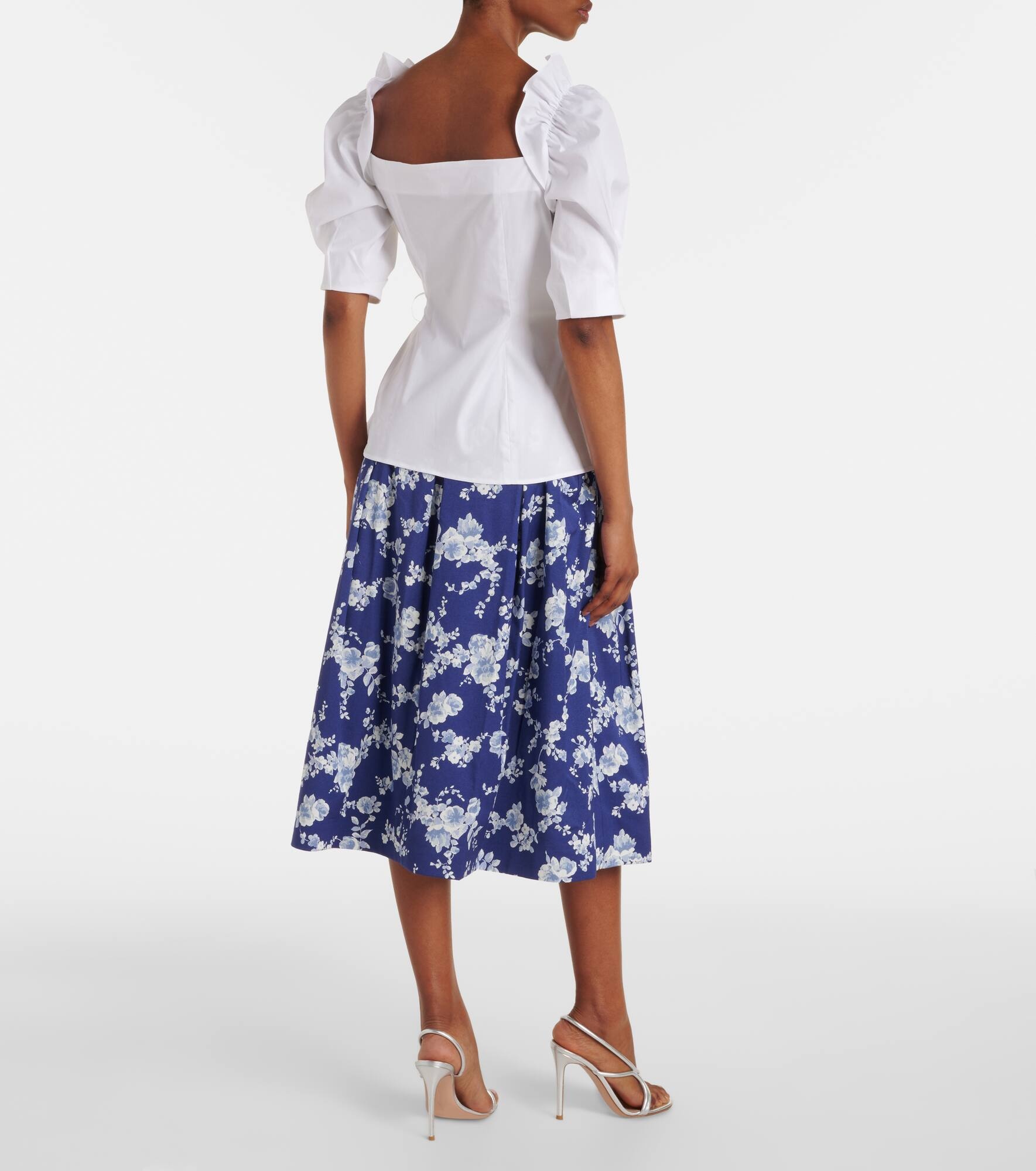 Cotton-blend wrap top - 3