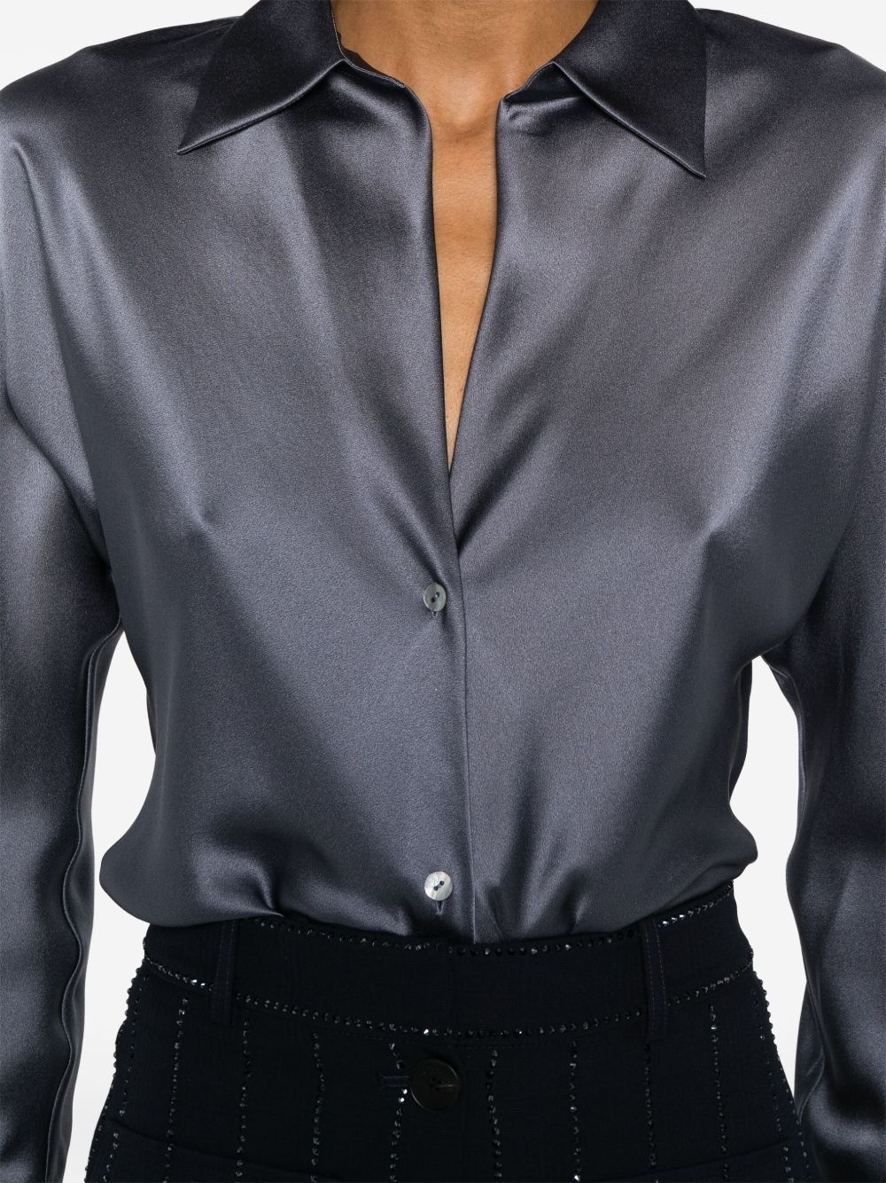 silk long-sleeve shirt - 7