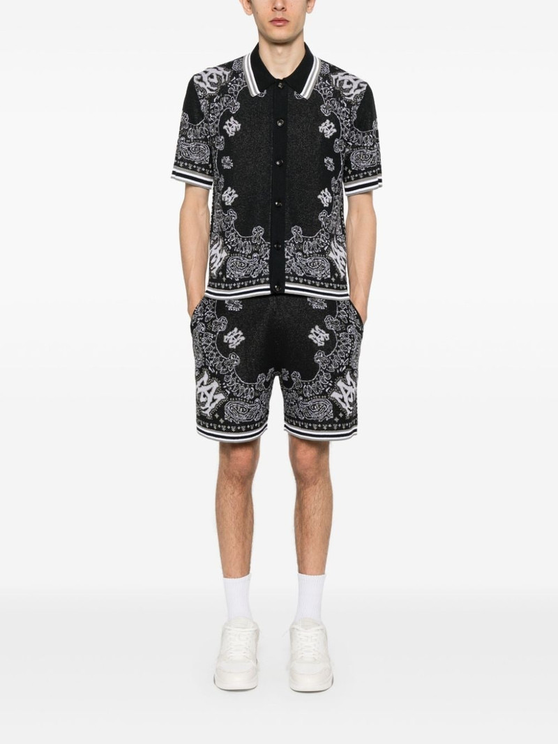 AMIRI bandana-jacquard knitted shorts outlook