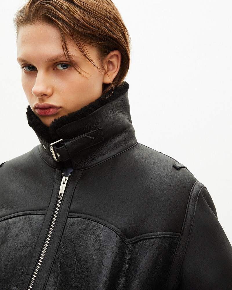 SHORT BLACK SHERPA FLEECE WITH SHERPA COLLAR 5