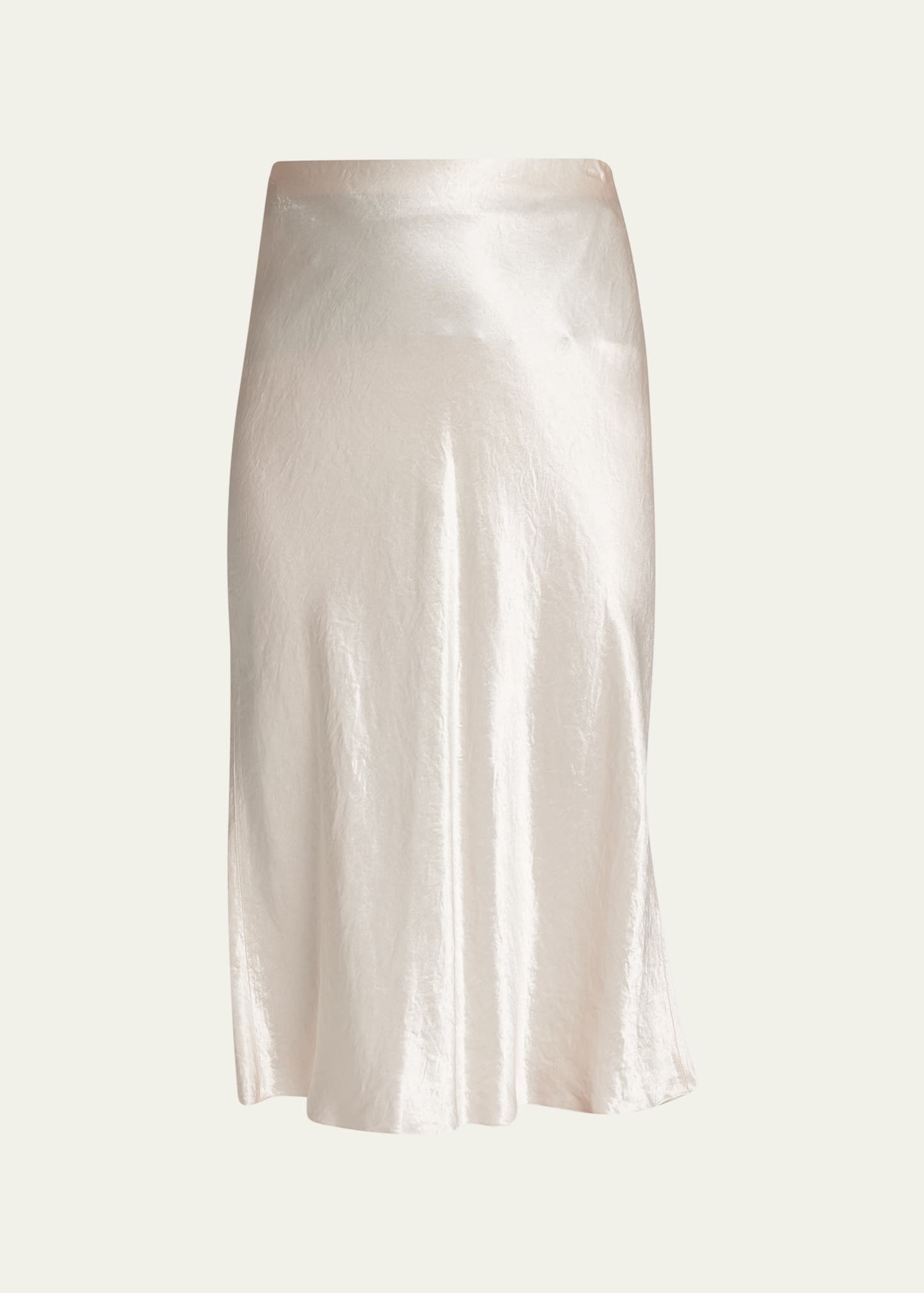 Satin Slip Midi Skirt - 1