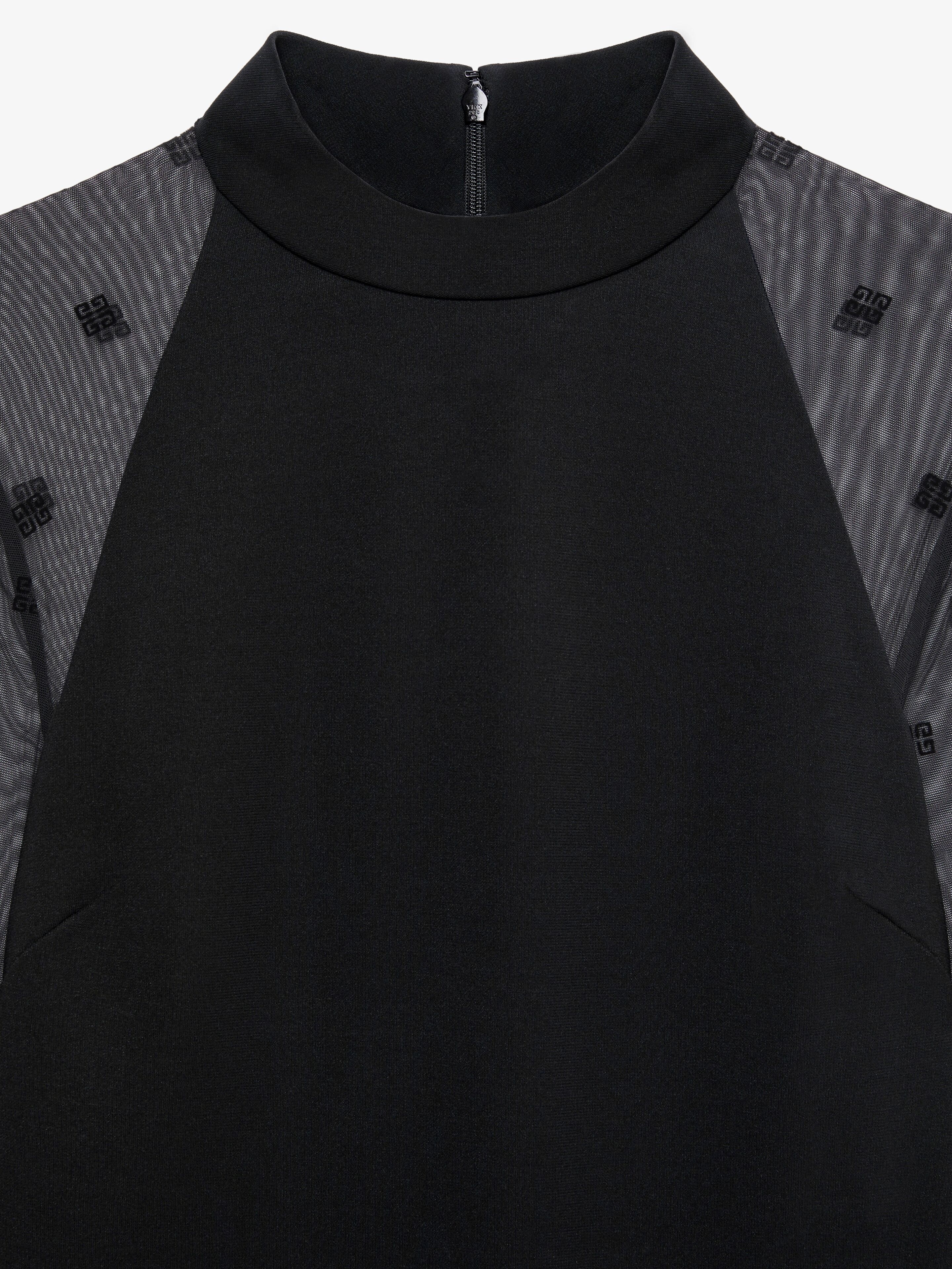 DRESS IN BI-MATERIAL 4G PATTERN - 5