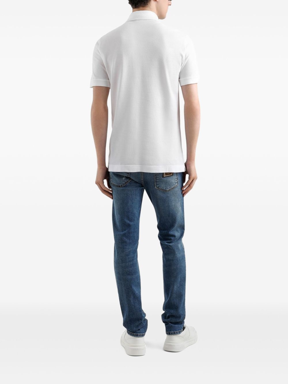 logo-plaque polo shirt - 3