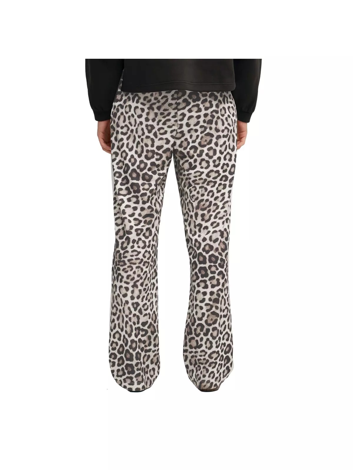 PUMA Women's T7 LEO LUXE All-Over Print Straight Pants -White/Brown - 2