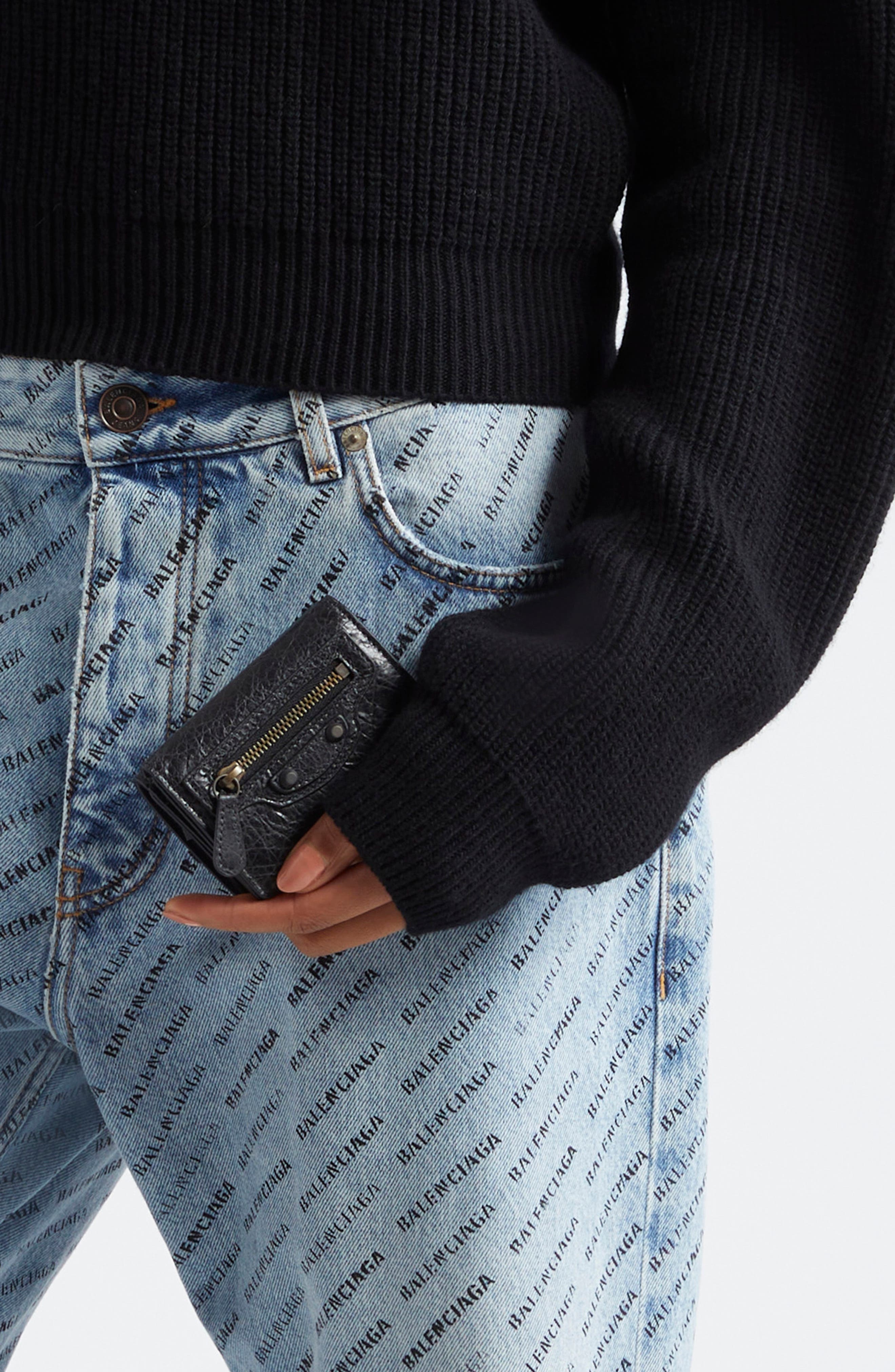 Balenciaga Le City Leather Card Case in Black at Nordstrom - 2
