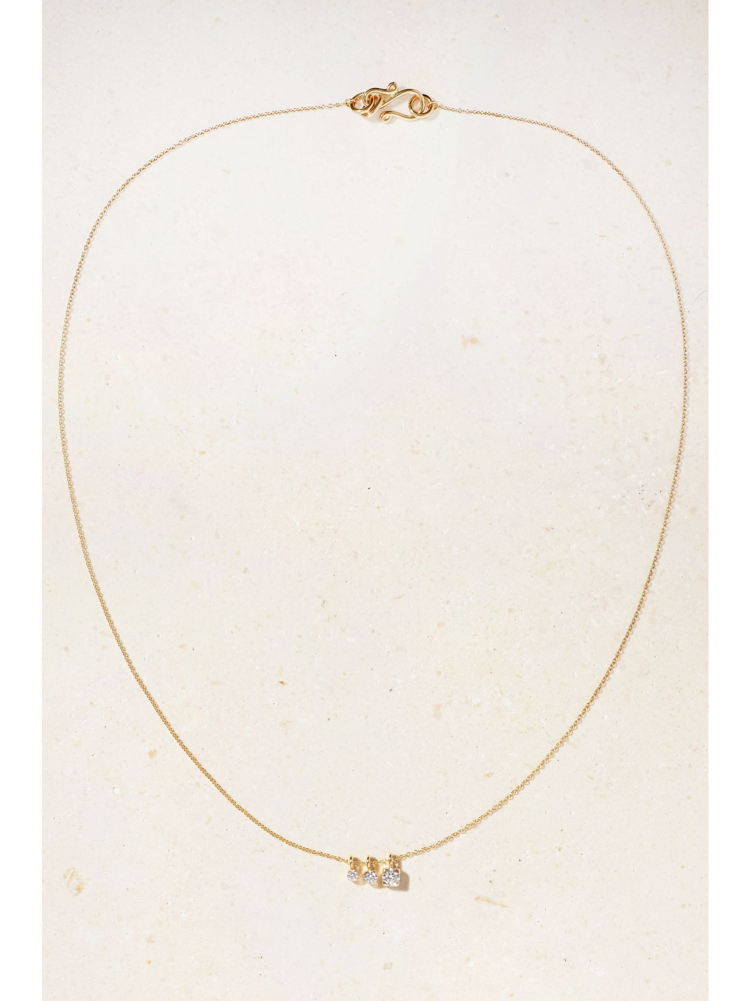 Glaçon 18-karat recycled gold diamond necklace Gold - 4