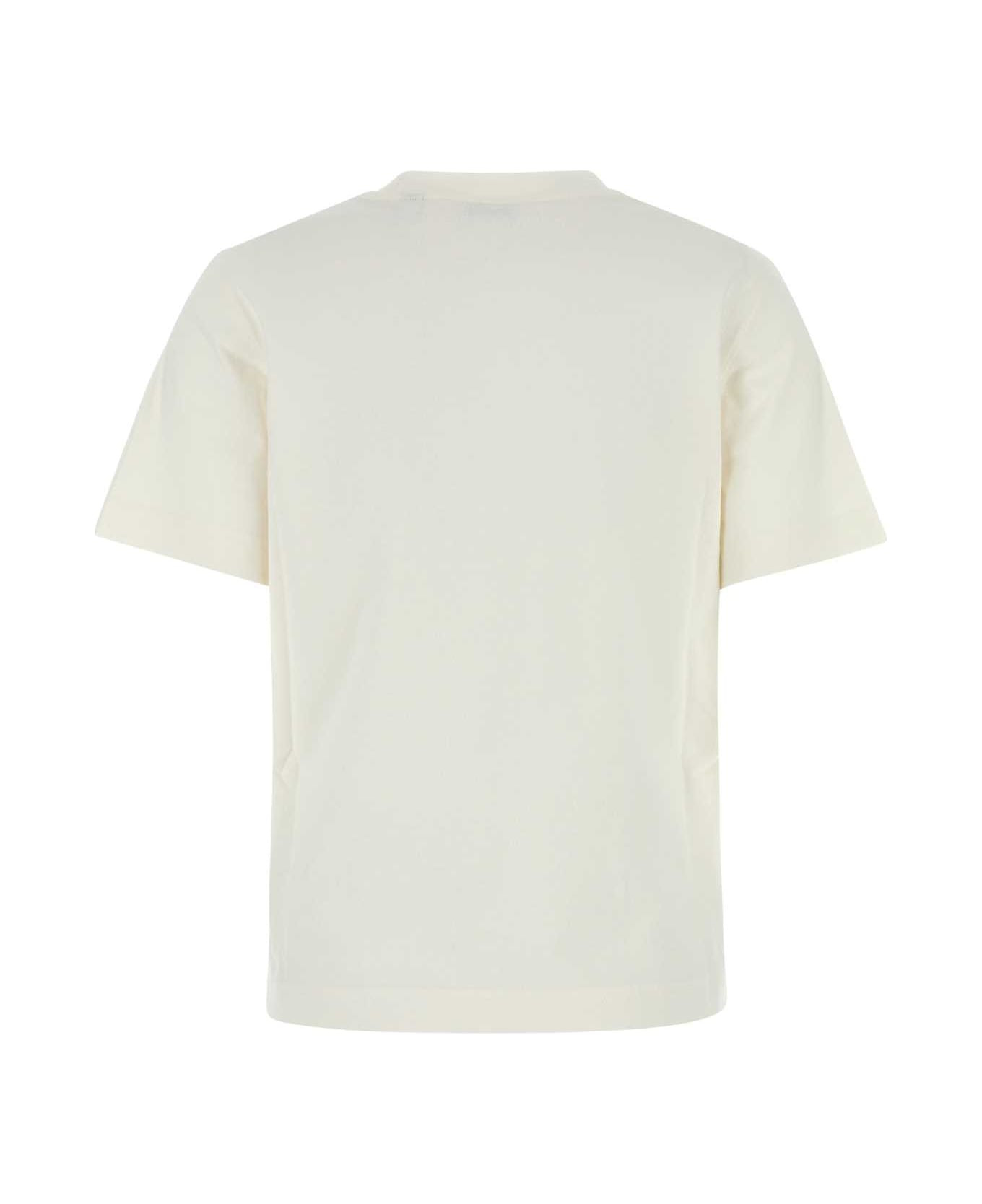 Ivory Stretch Cotton T-shirt - 2